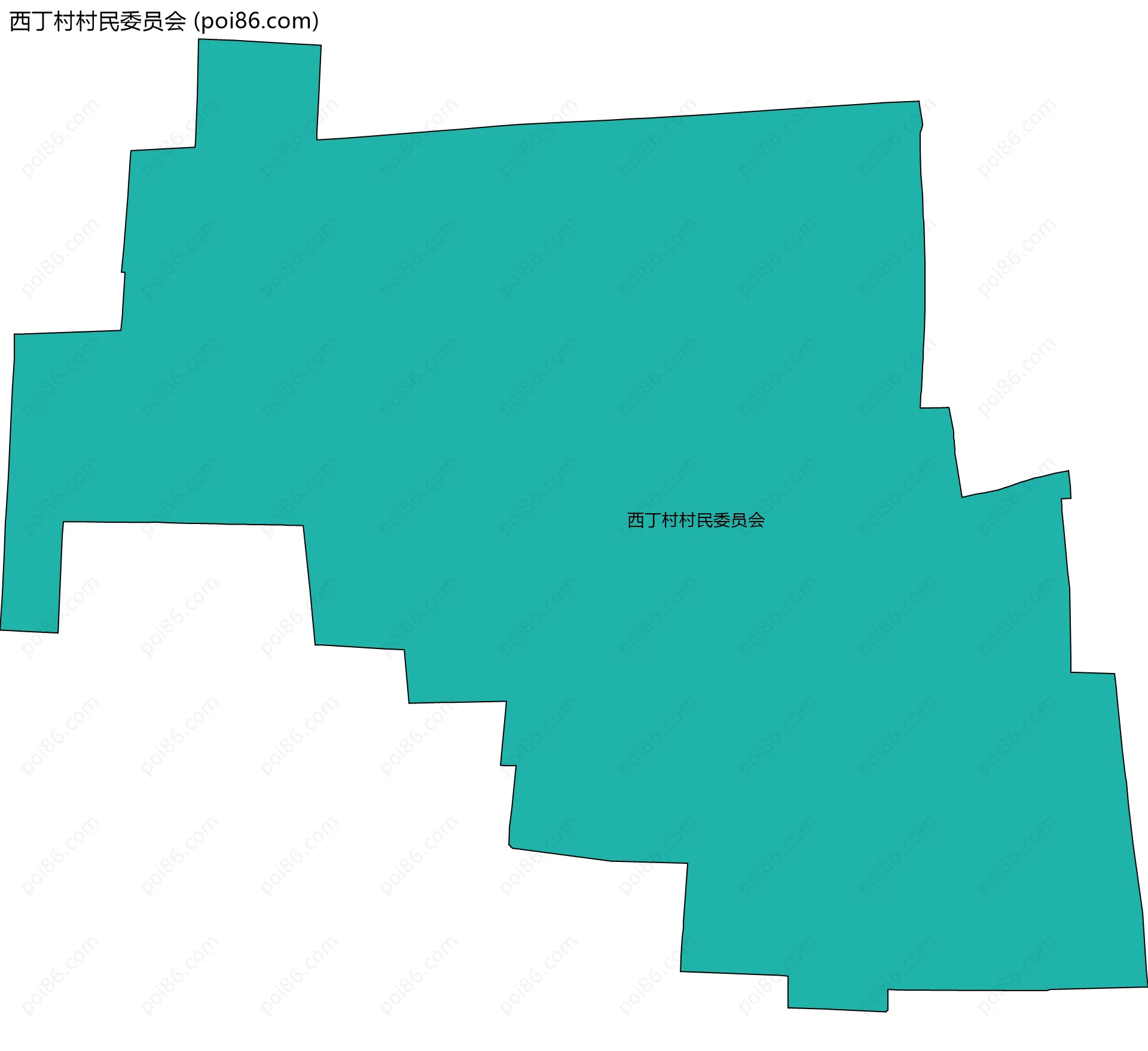 西丁村村民委员会边界地图