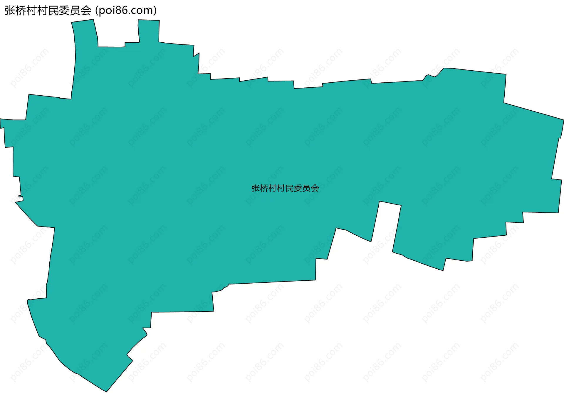 张桥村村民委员会边界地图