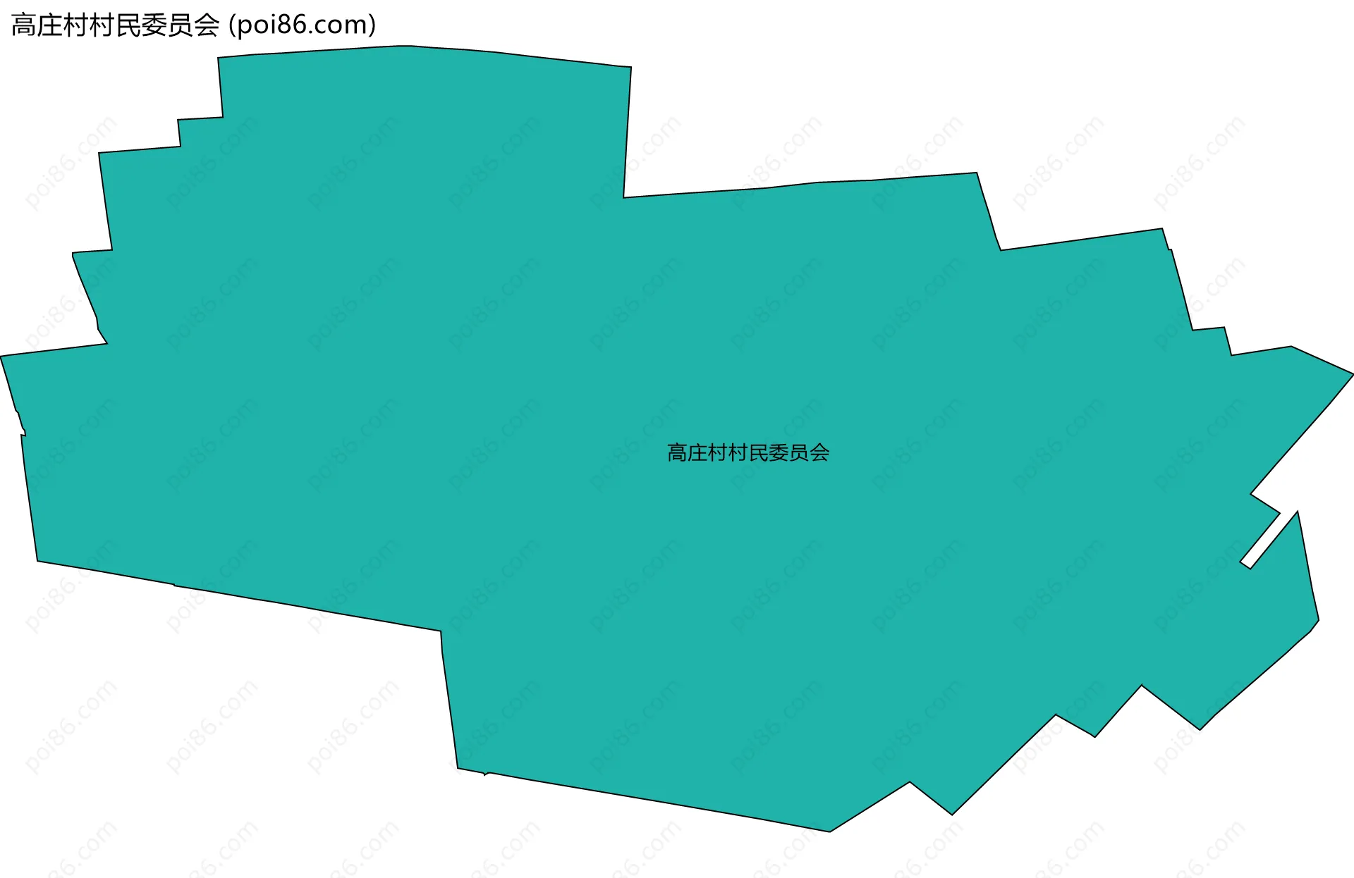 高庄村村民委员会边界地图