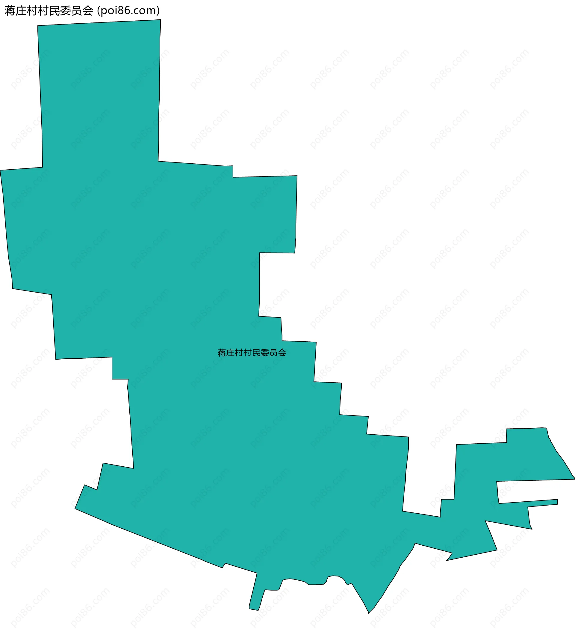 蒋庄村村民委员会边界地图