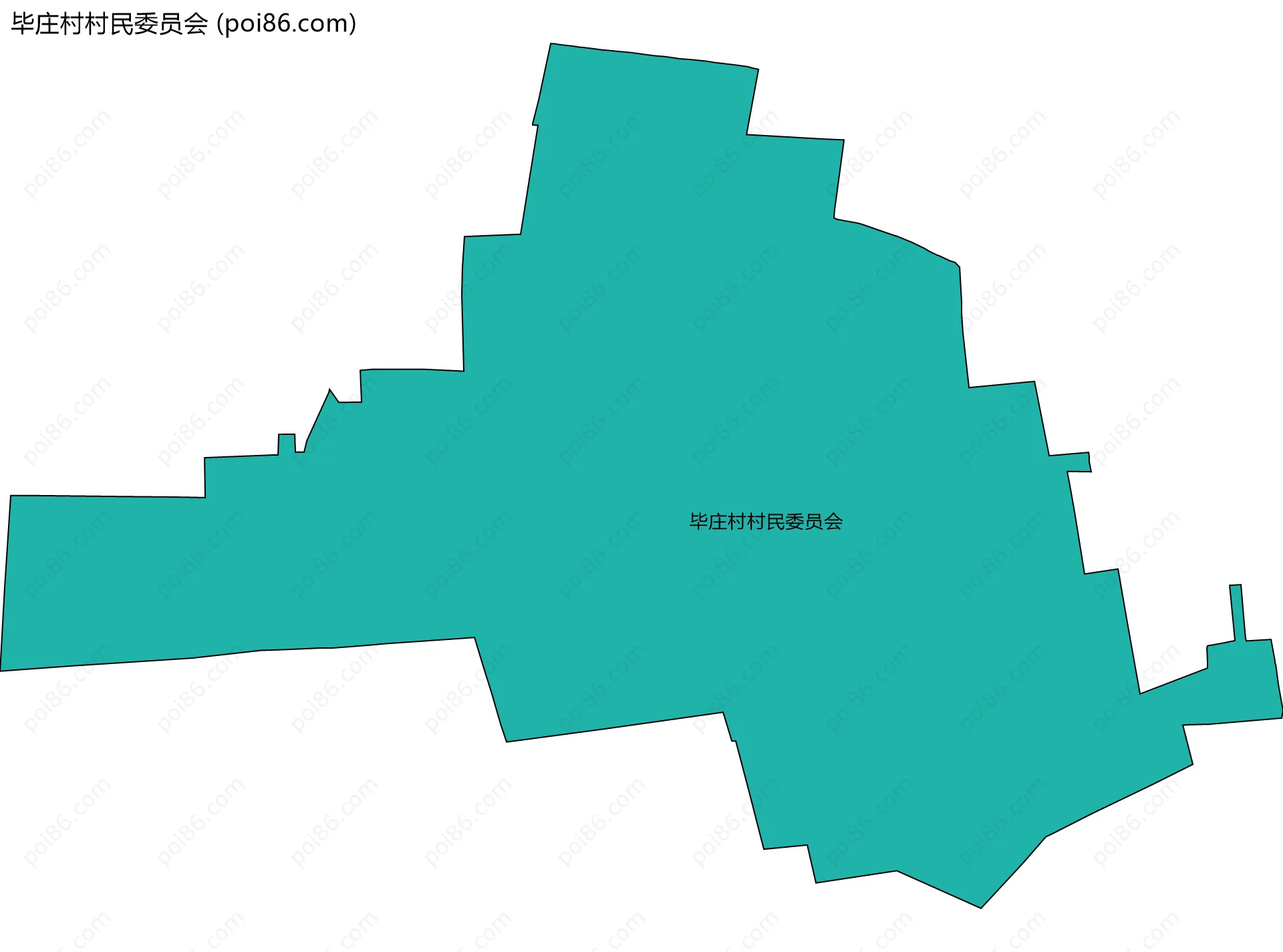 毕庄村村民委员会边界地图