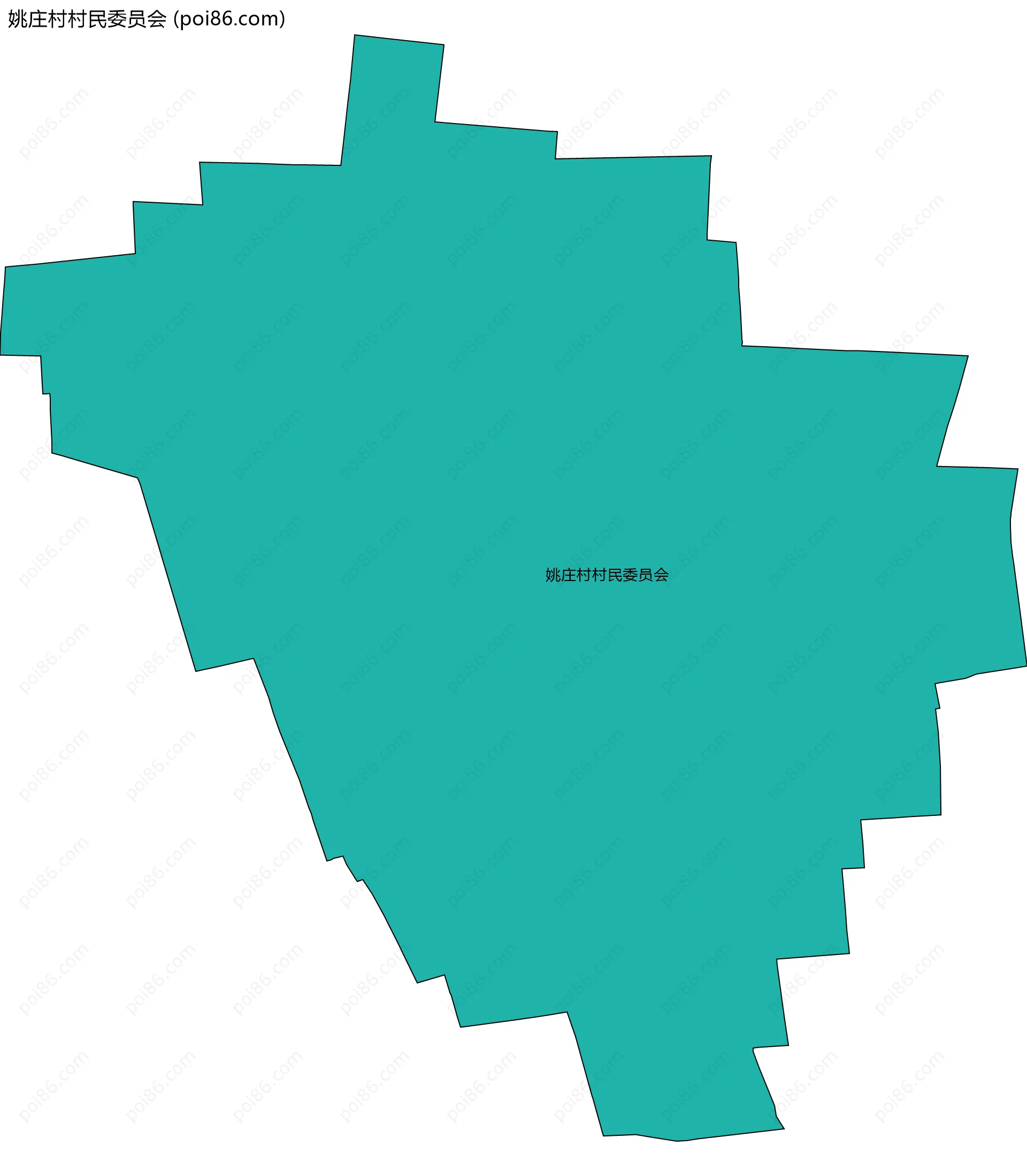 姚庄村村民委员会边界地图