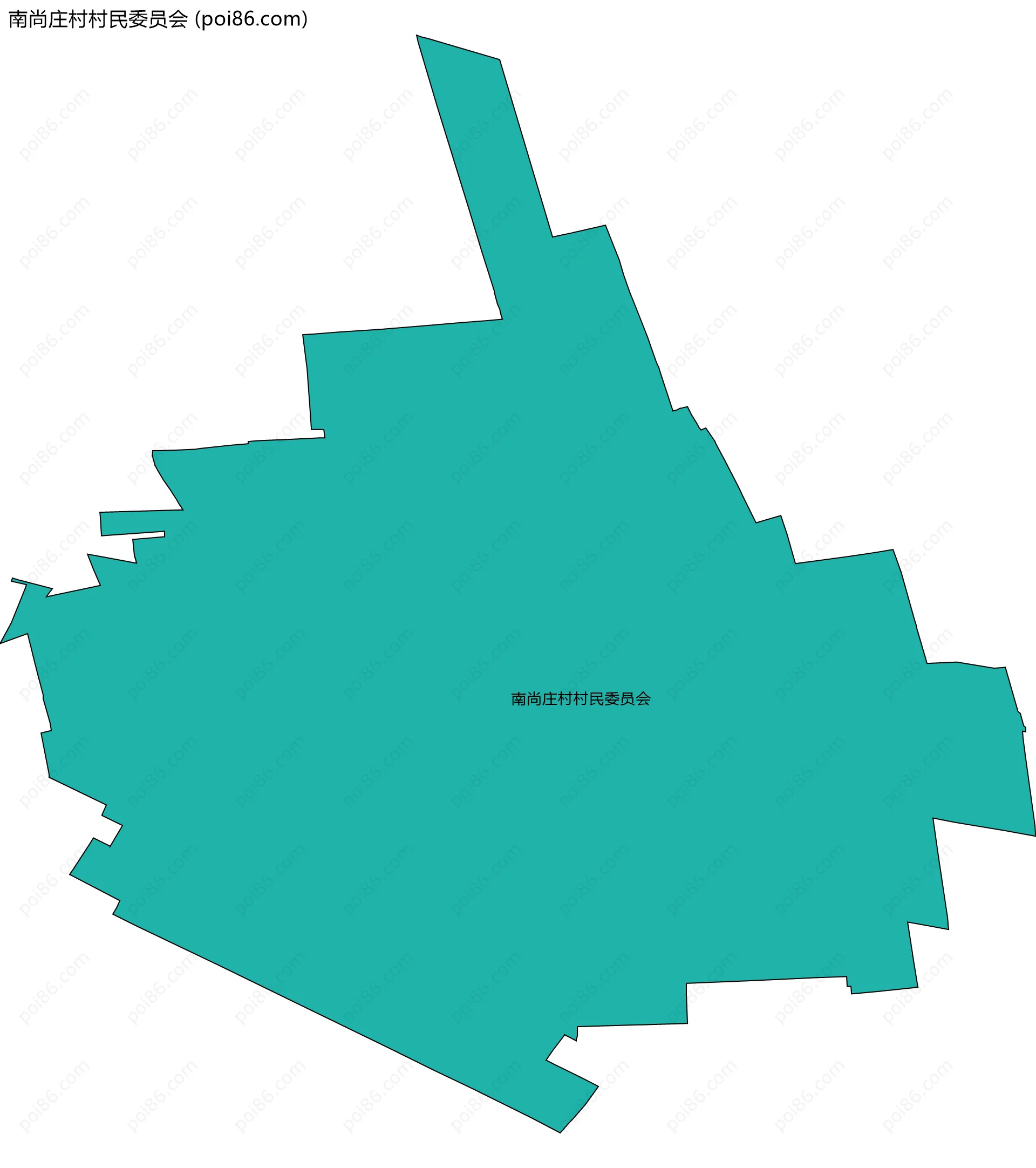 南尚庄村村民委员会边界地图