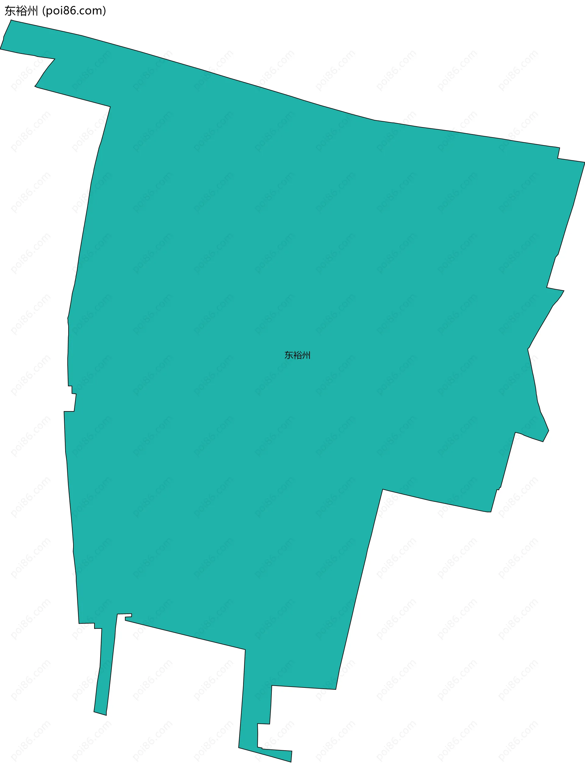 东裕州边界地图