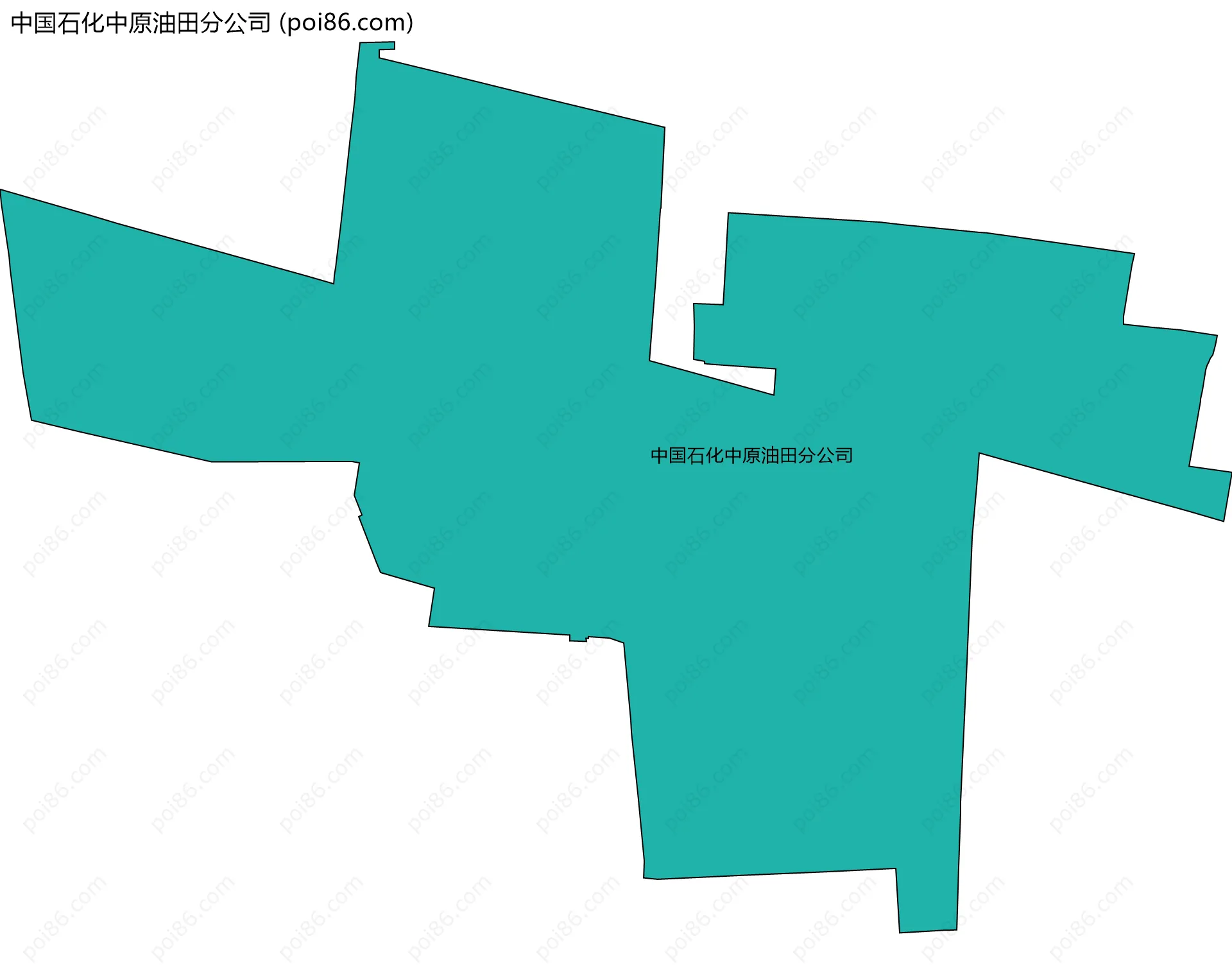 中国石化中原油田分公司边界地图