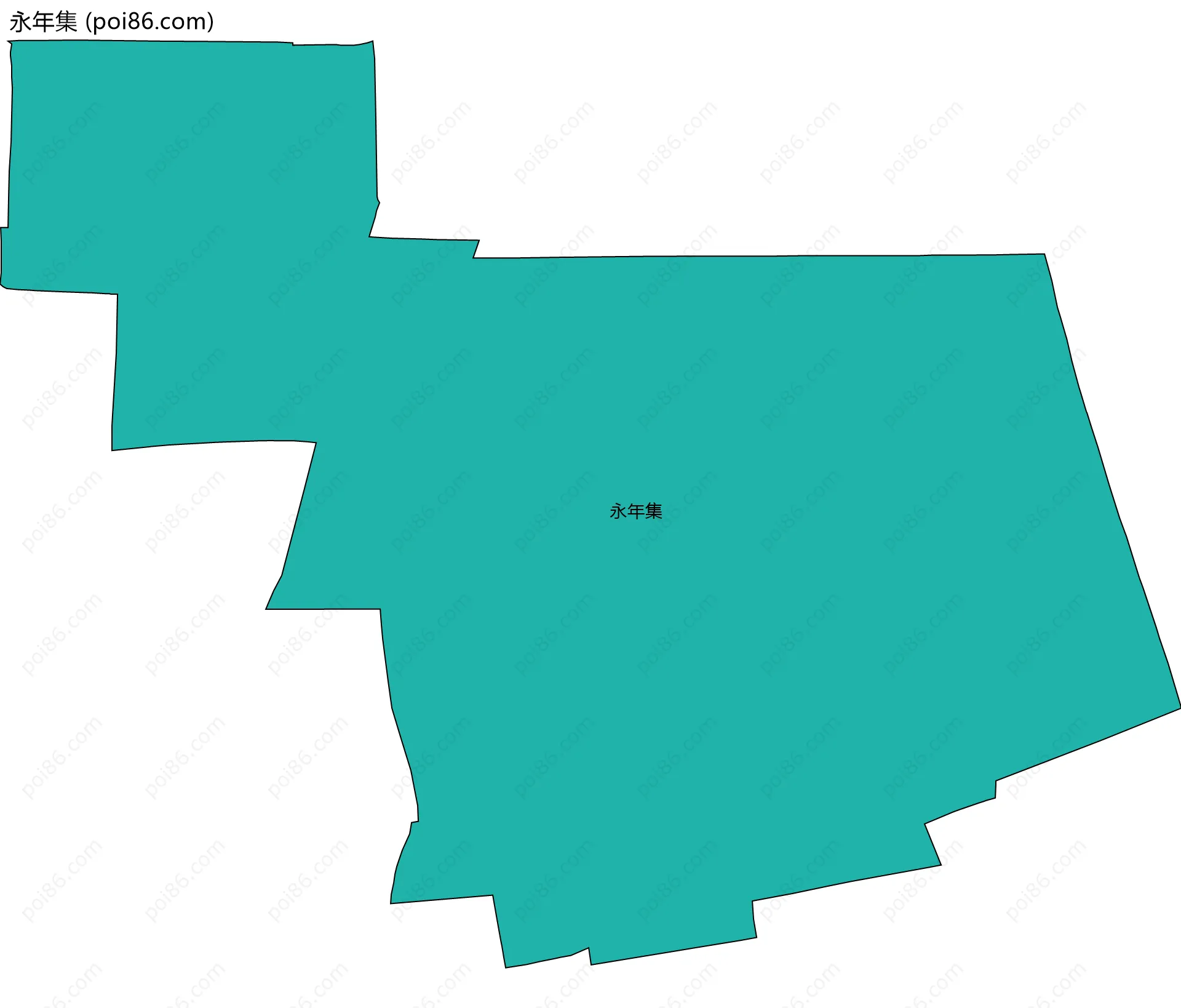 永年集边界地图