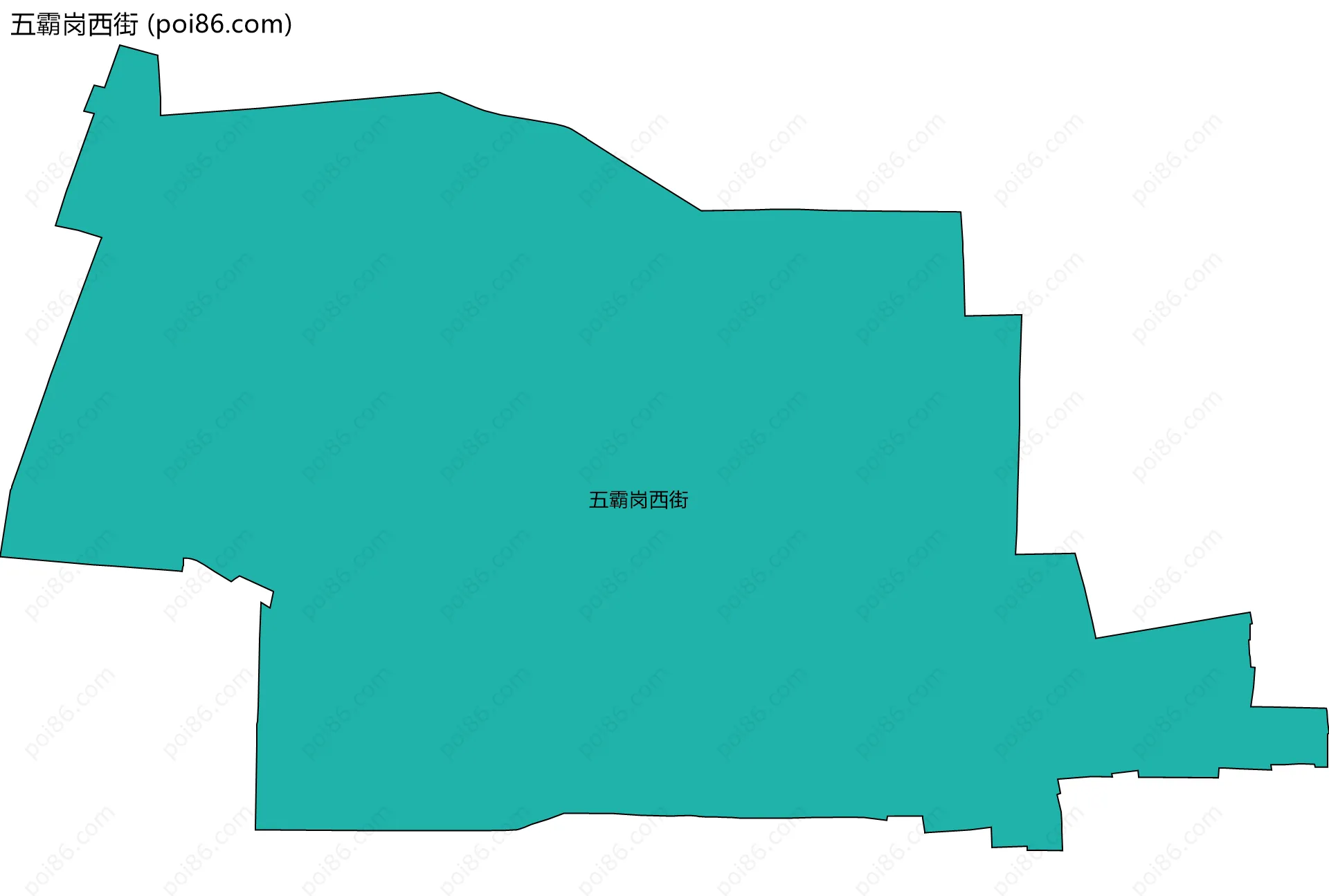 五霸岗西街边界地图