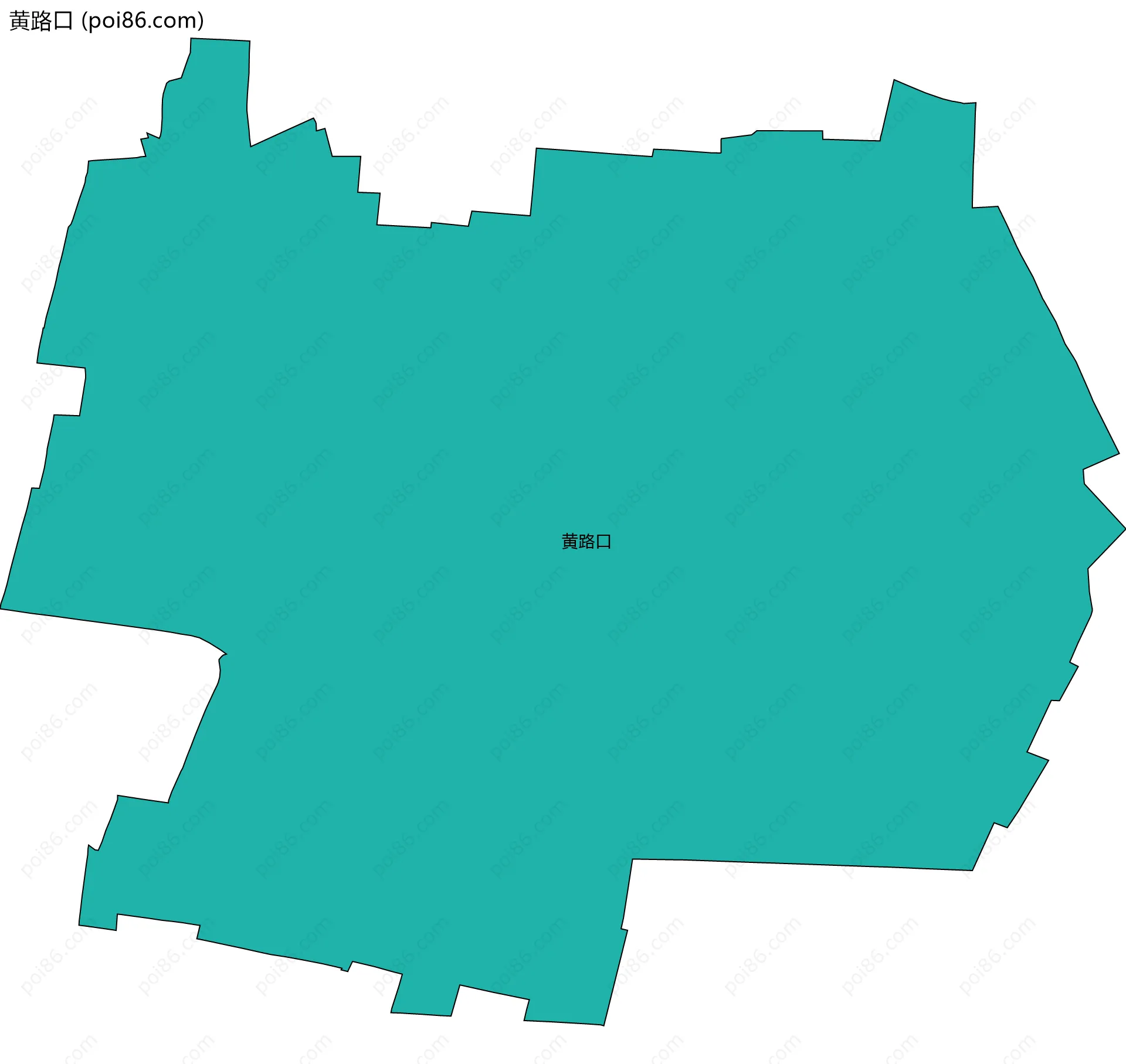 黄路口边界地图