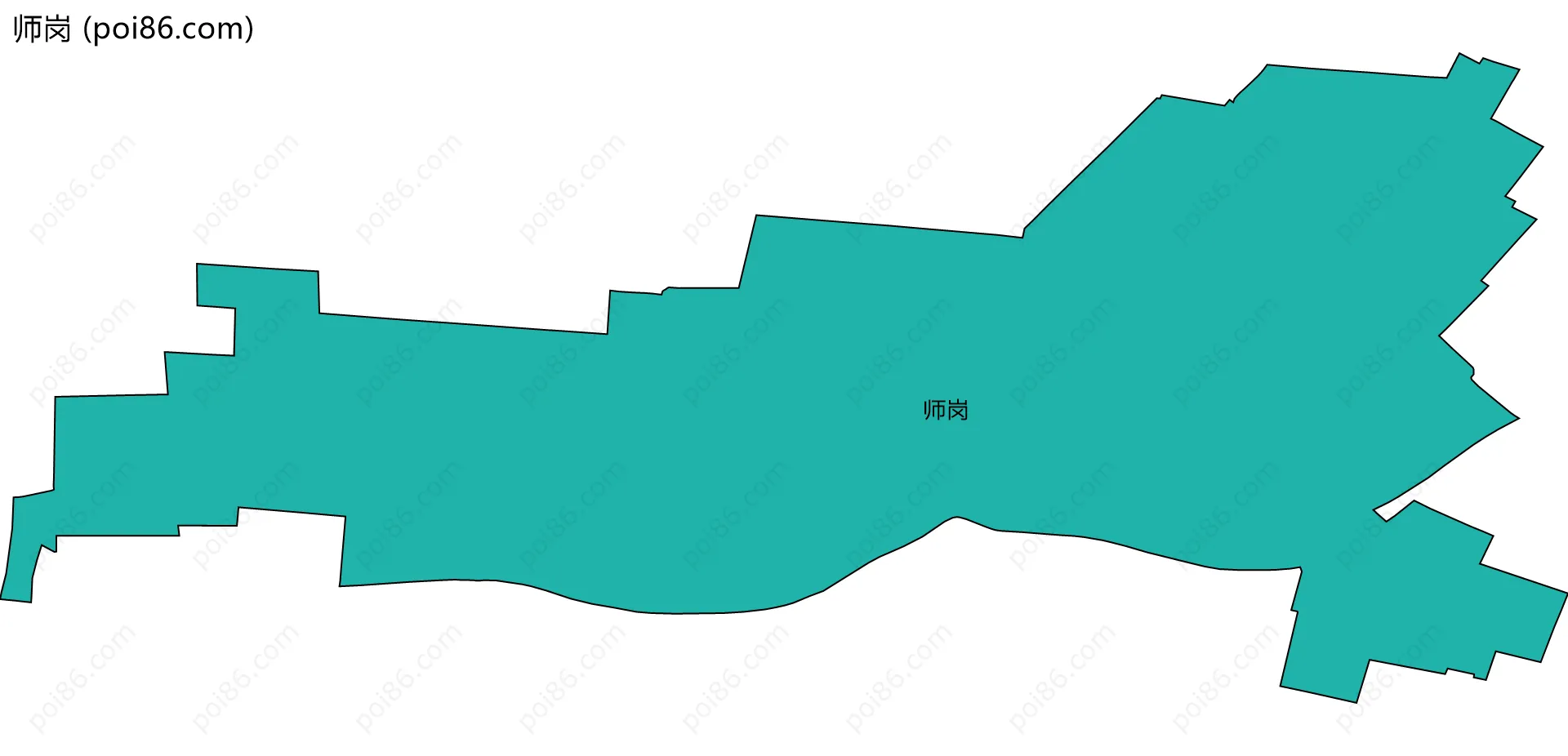 师岗边界地图