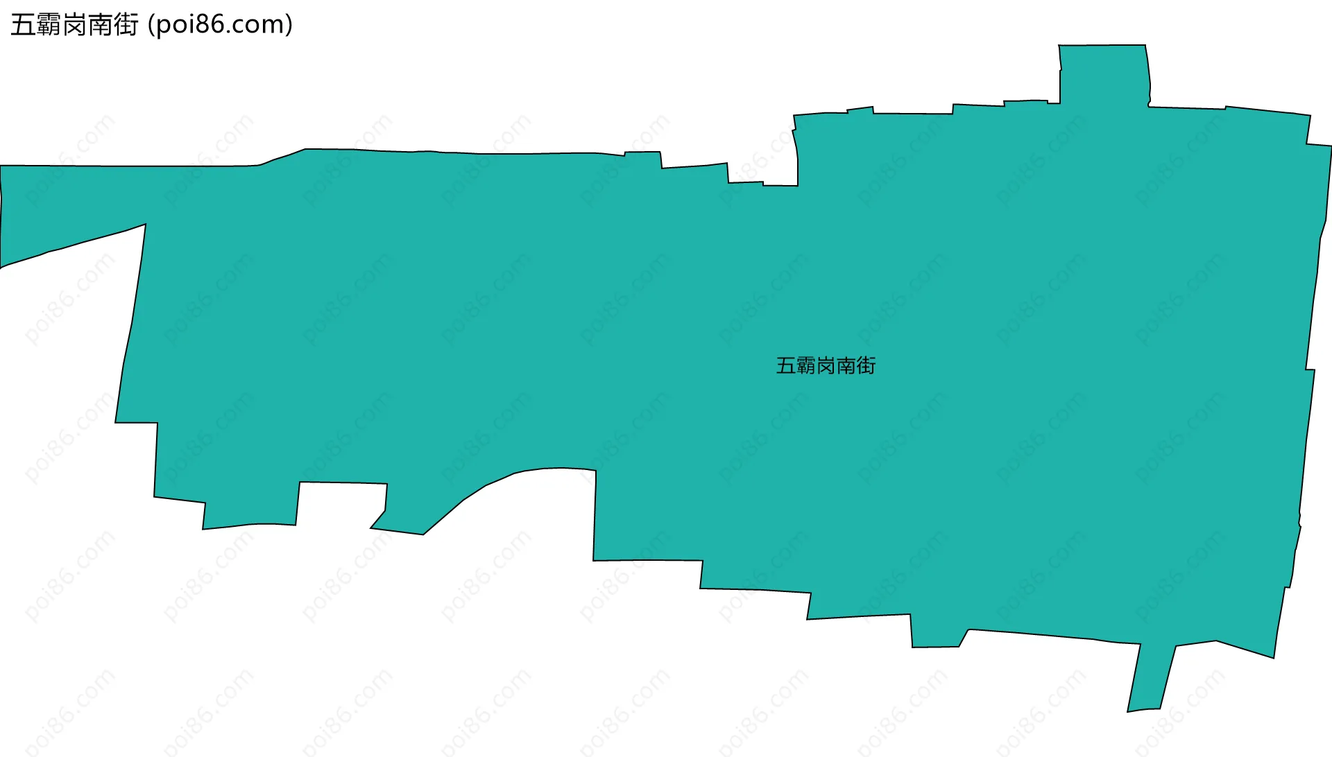 五霸岗南街边界地图