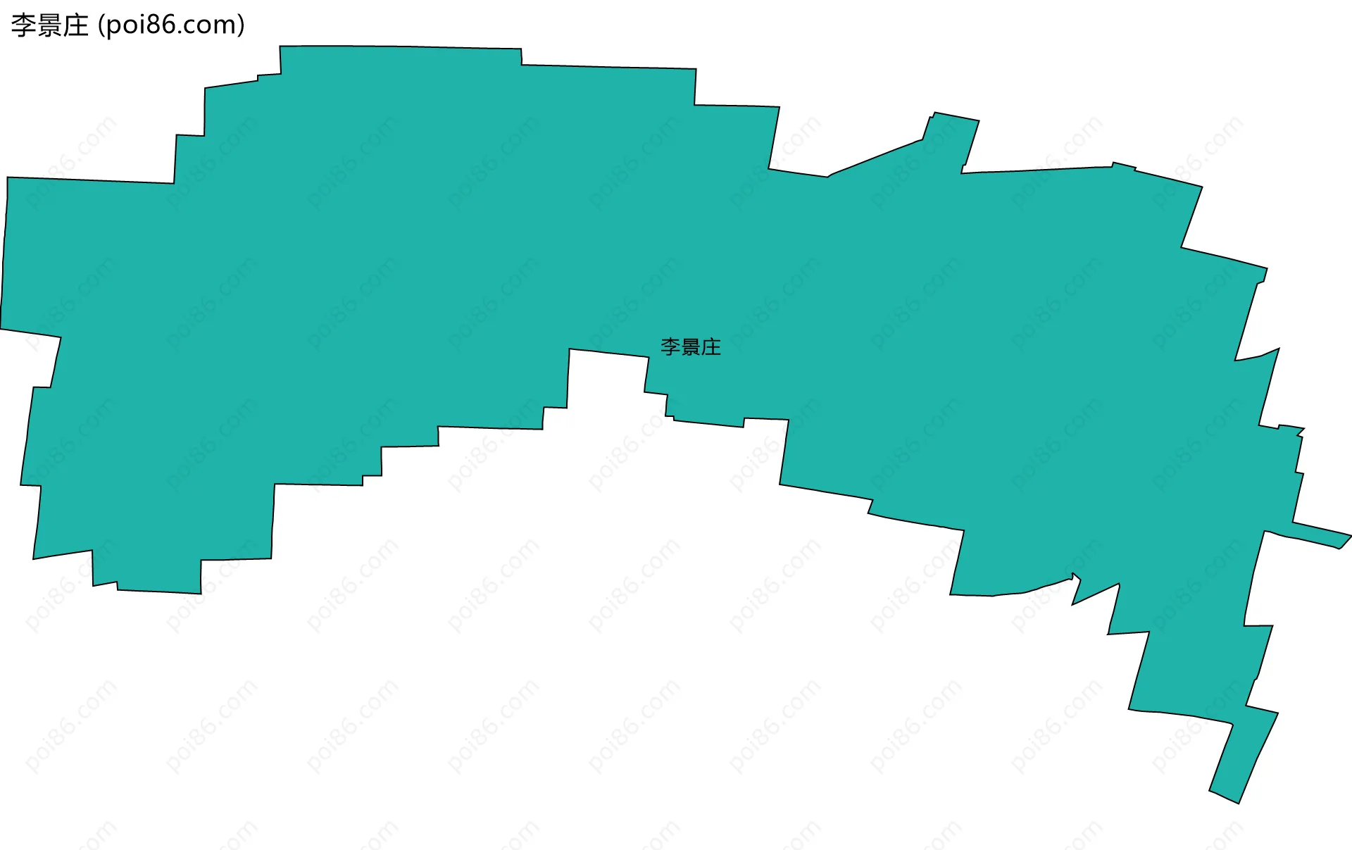 李景庄边界地图