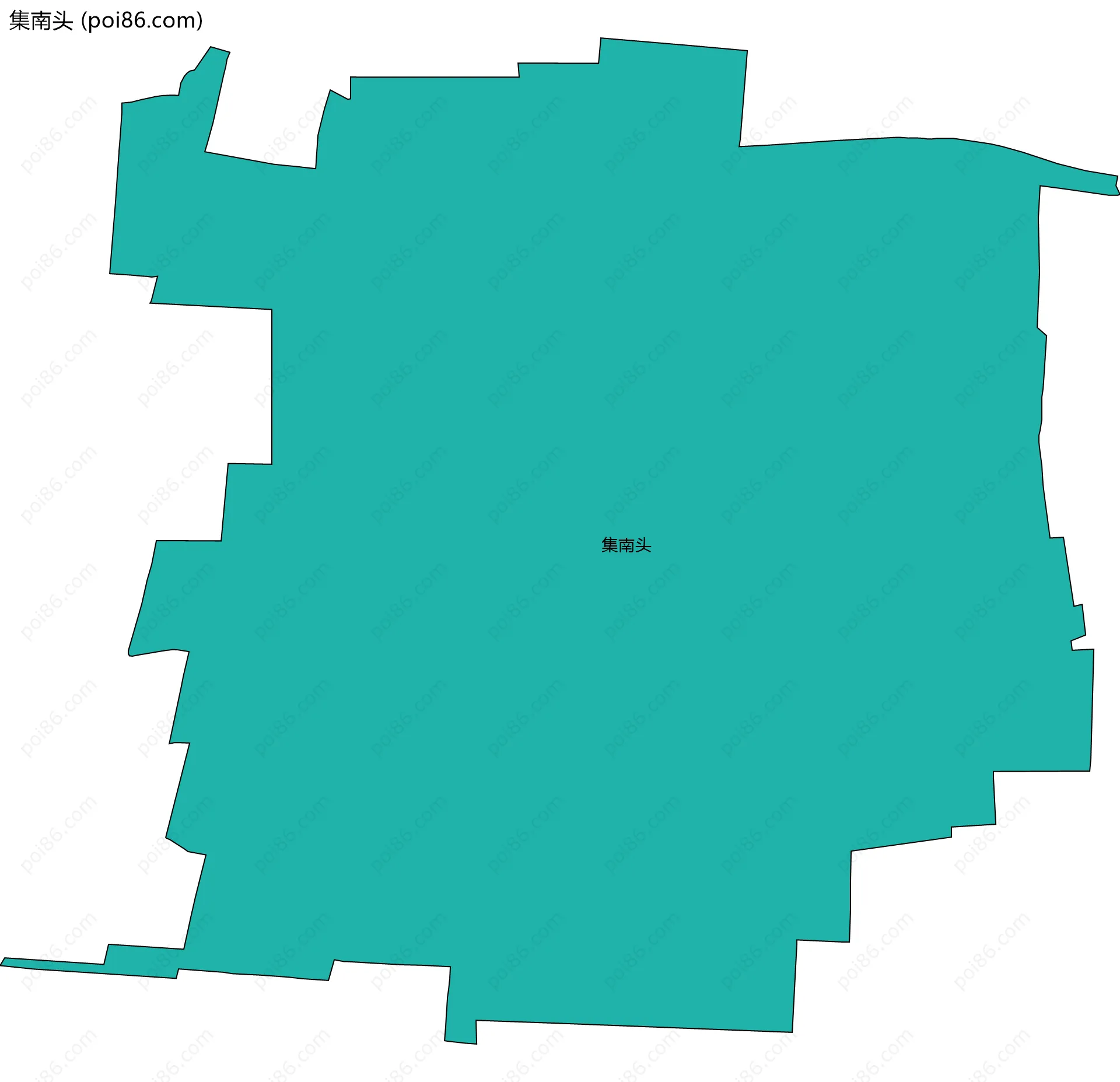 集南头边界地图