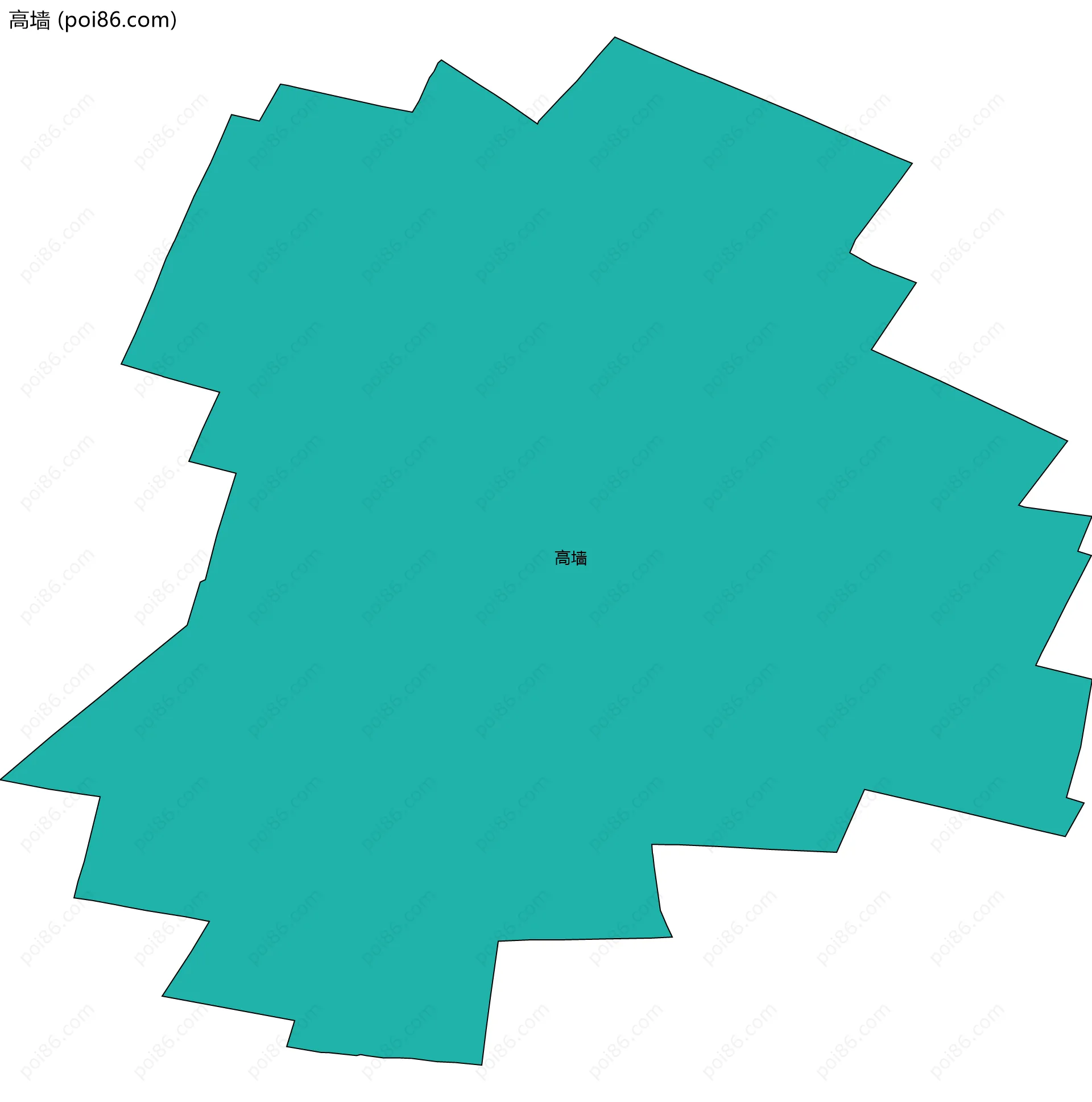 高墙边界地图