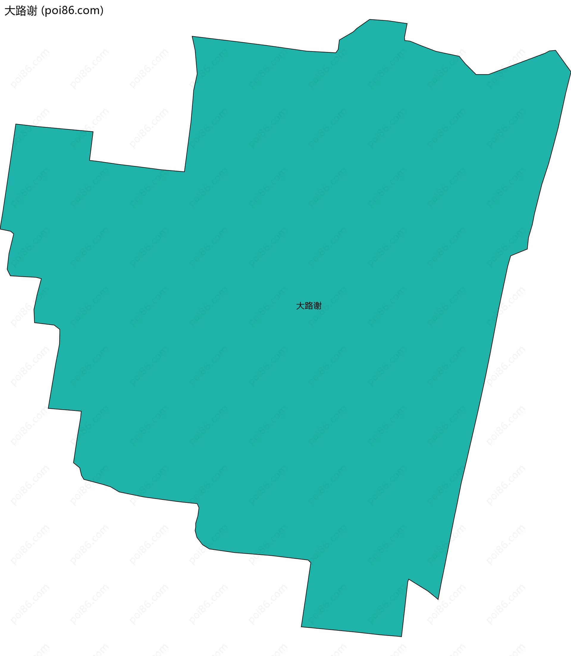 大路谢边界地图