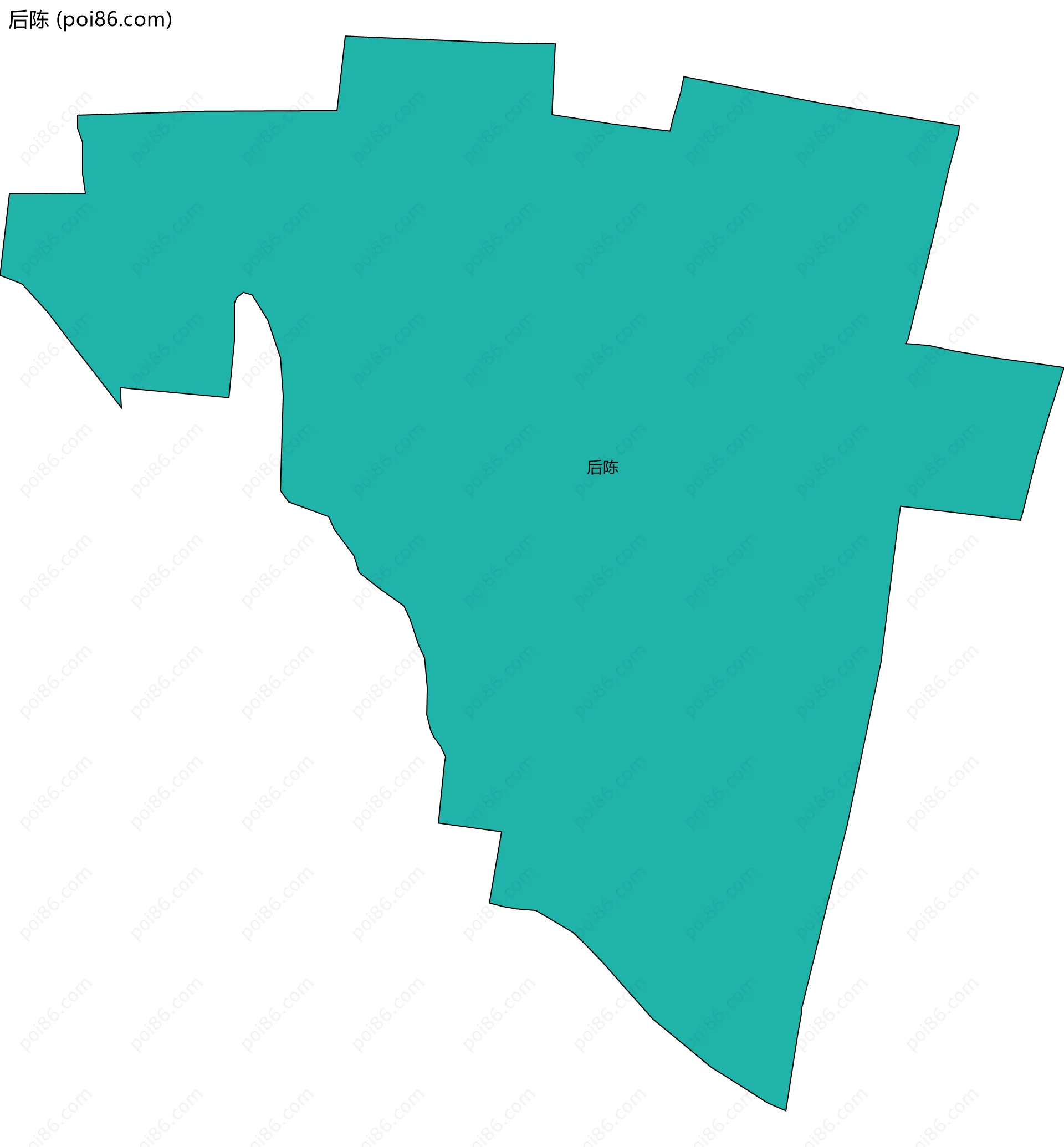 后陈边界地图