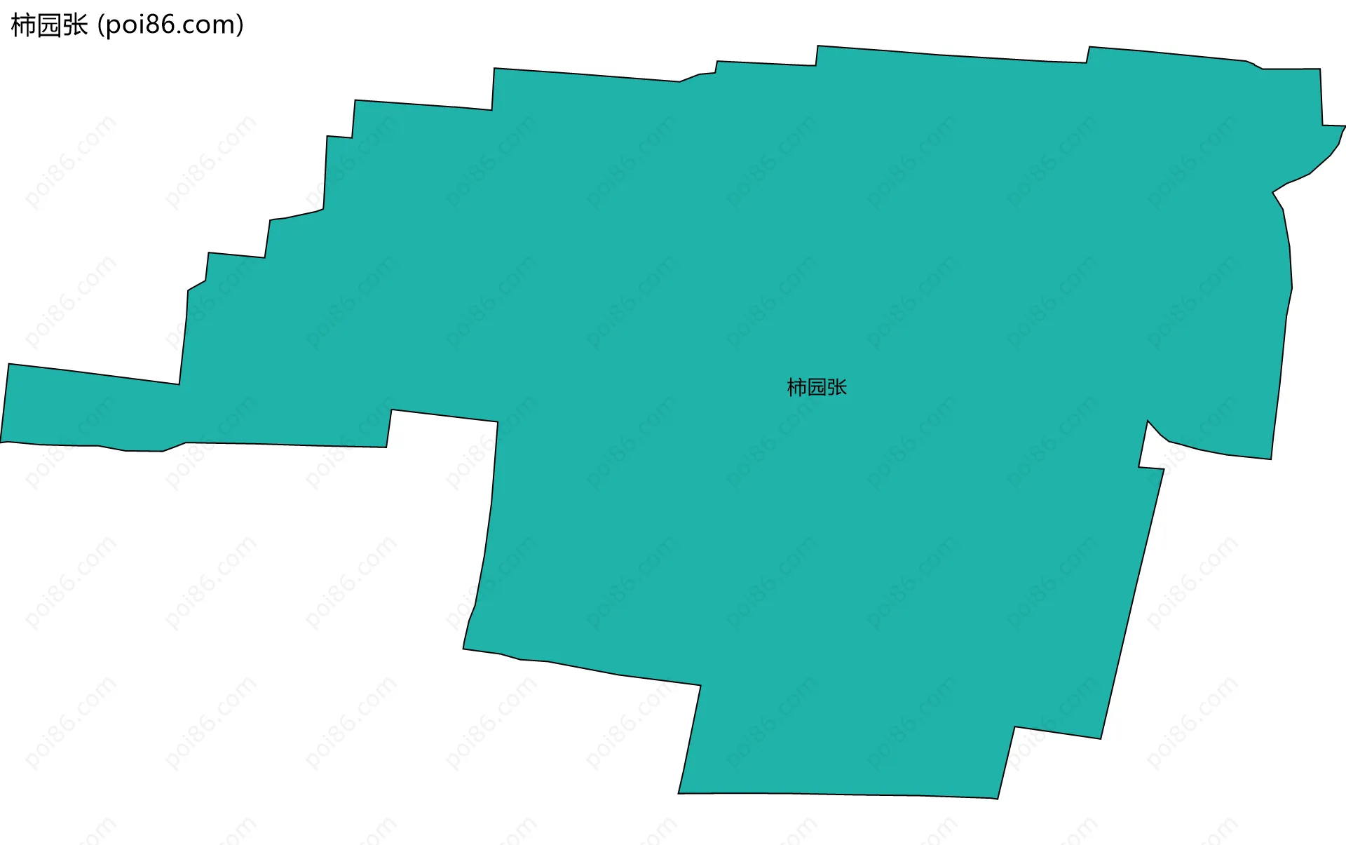 柿园张边界地图