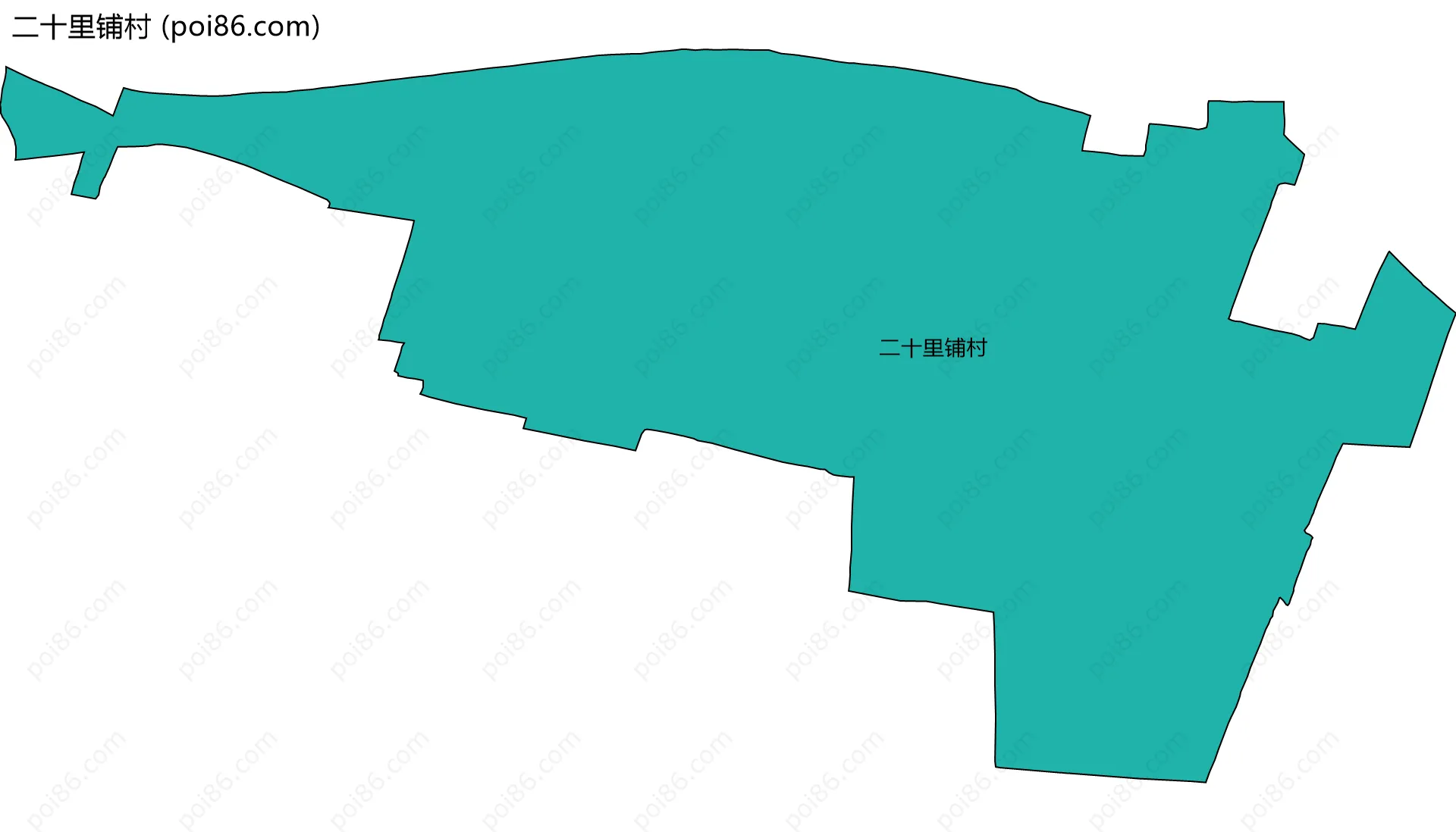 二十里铺村边界地图