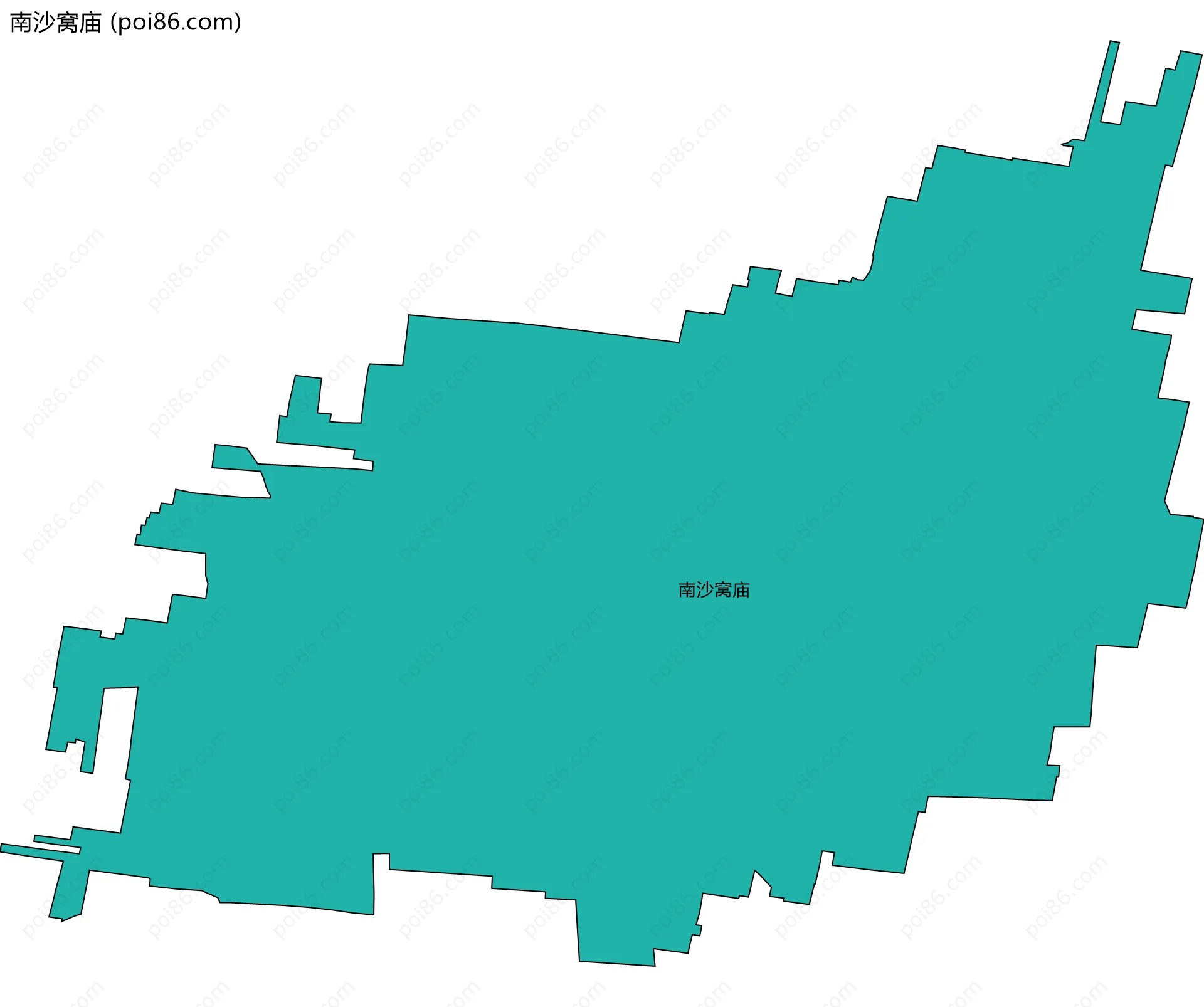 南沙窝庙边界地图