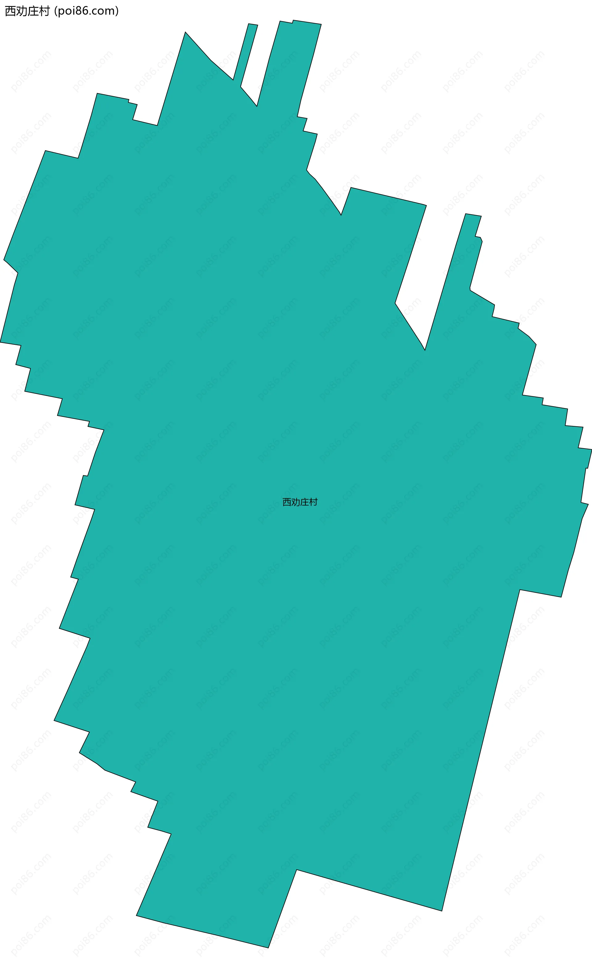 西劝庄村边界地图