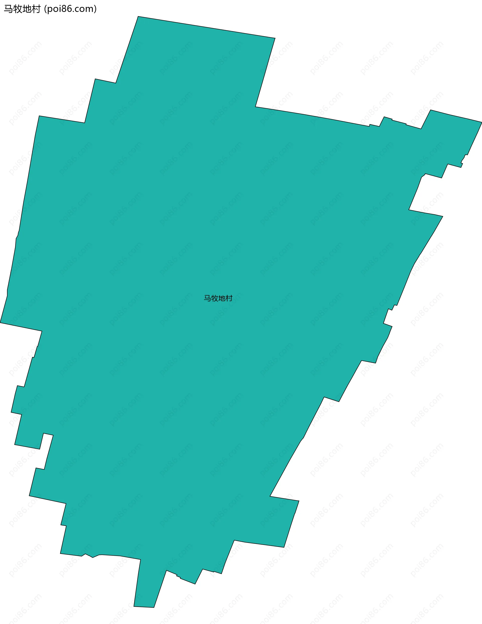马牧地村边界地图