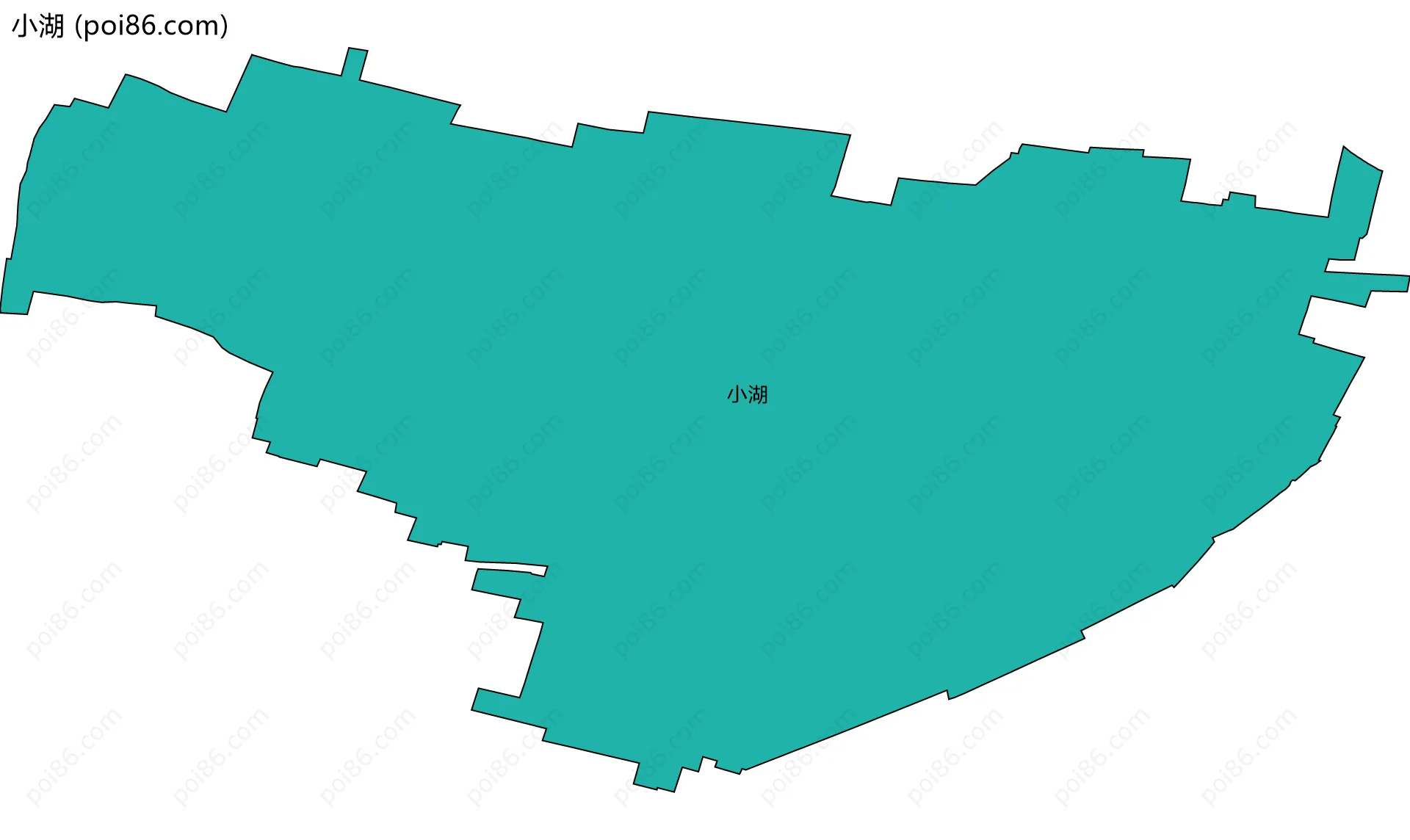 小湖边界地图