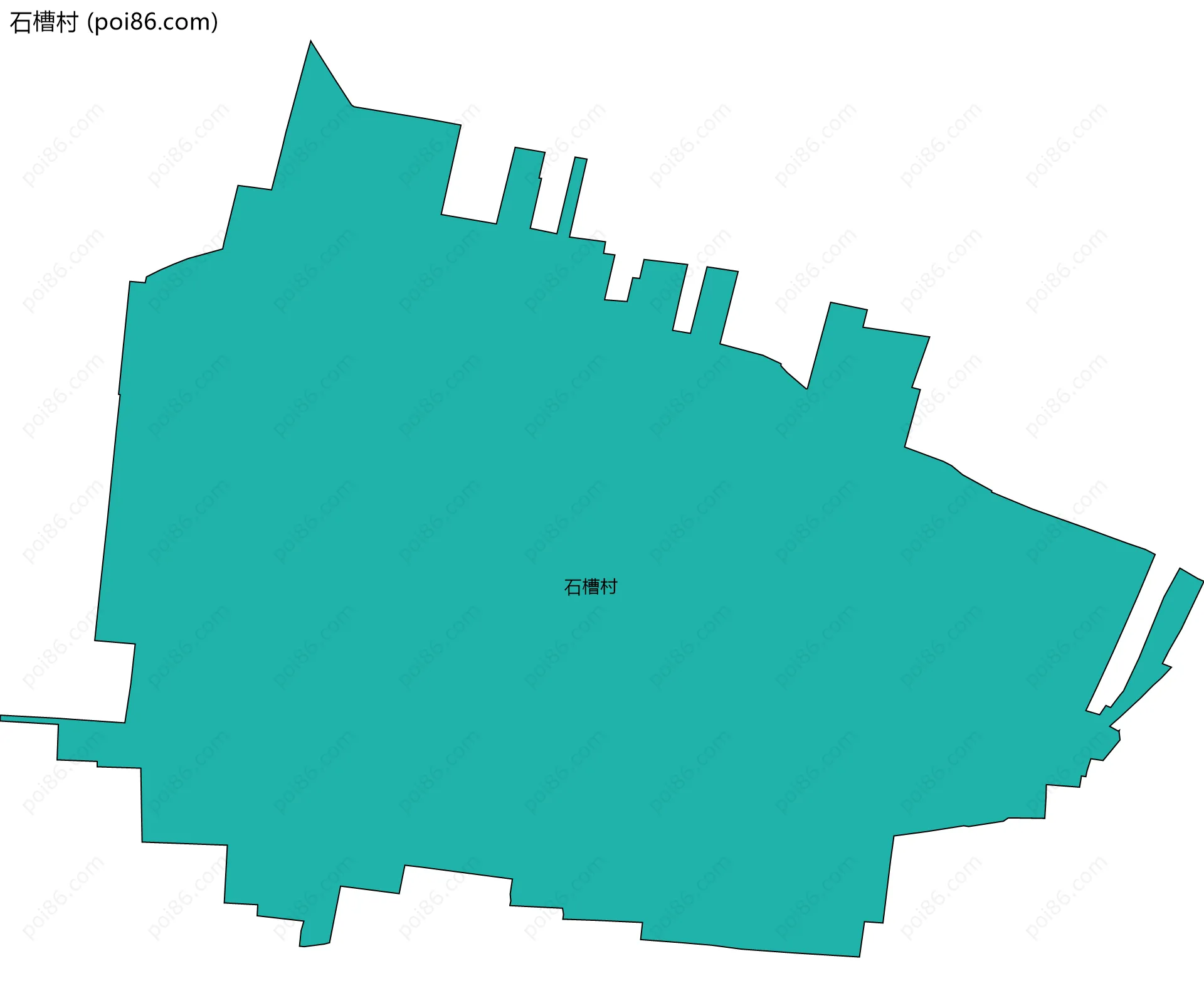 石槽村边界地图