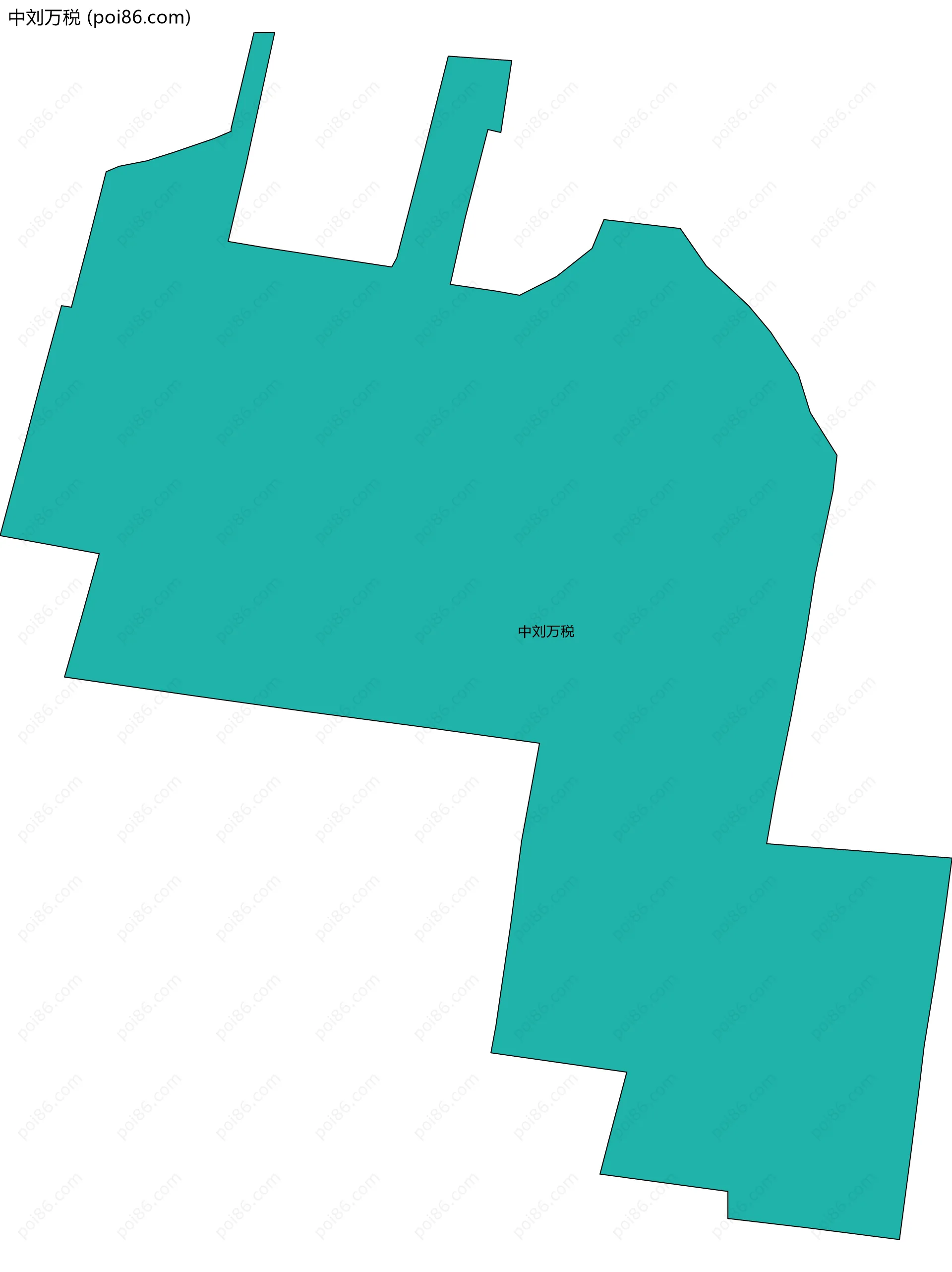 中刘万税边界地图