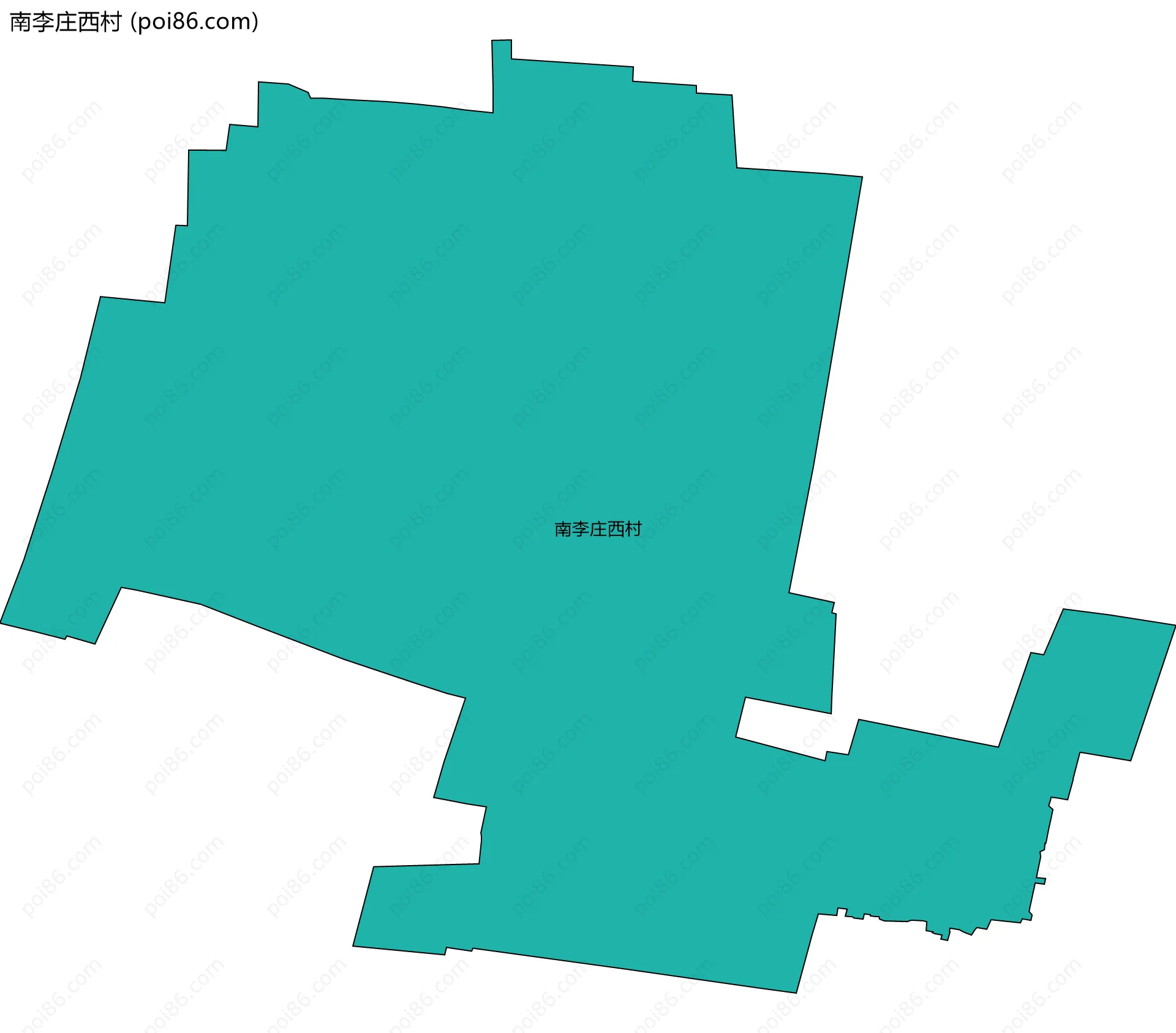 南李庄西村边界地图