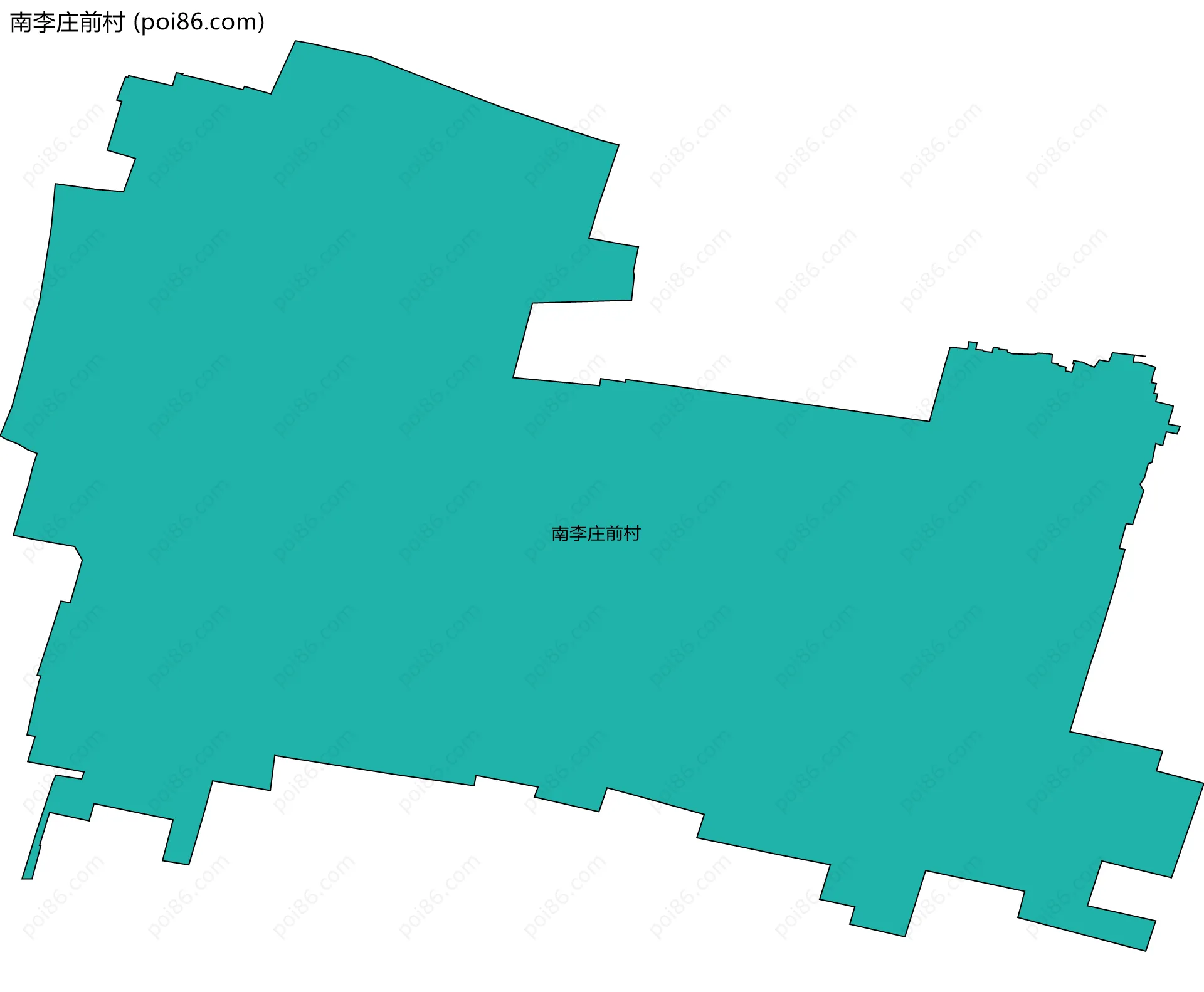 南李庄前村边界地图