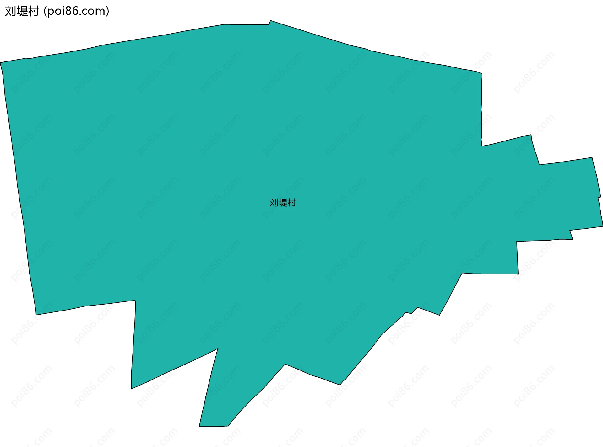 刘堤村边界地图