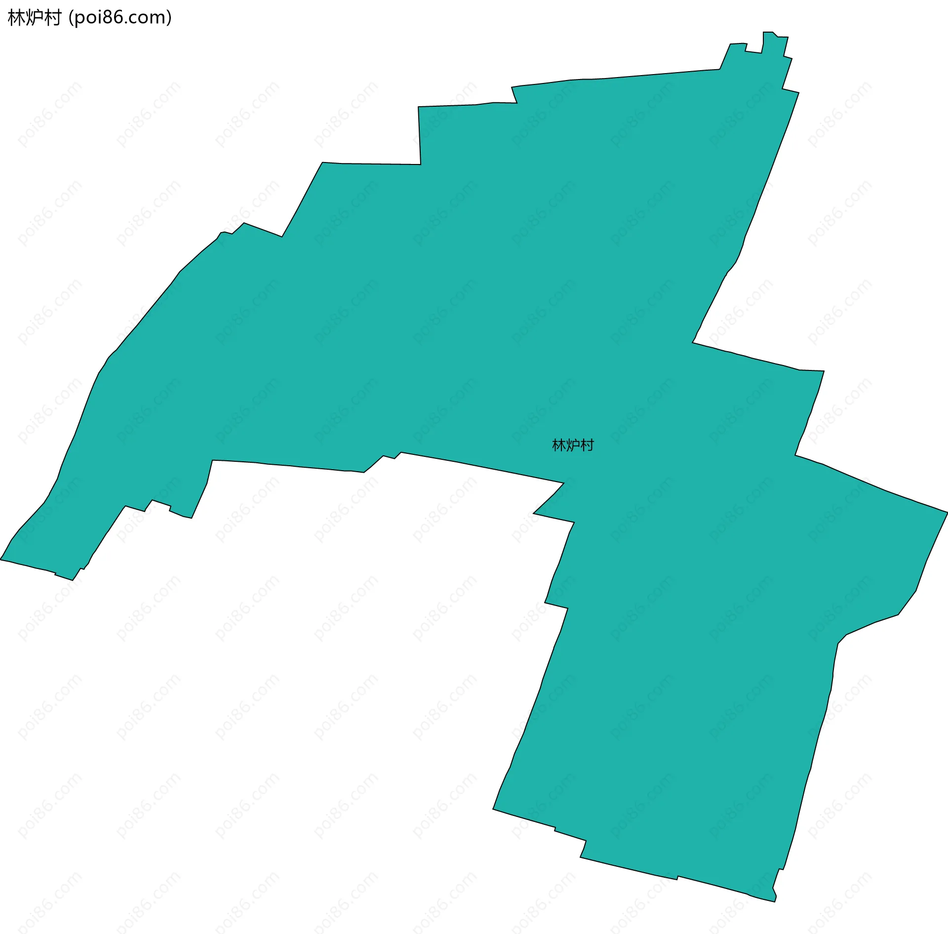 林炉村边界地图