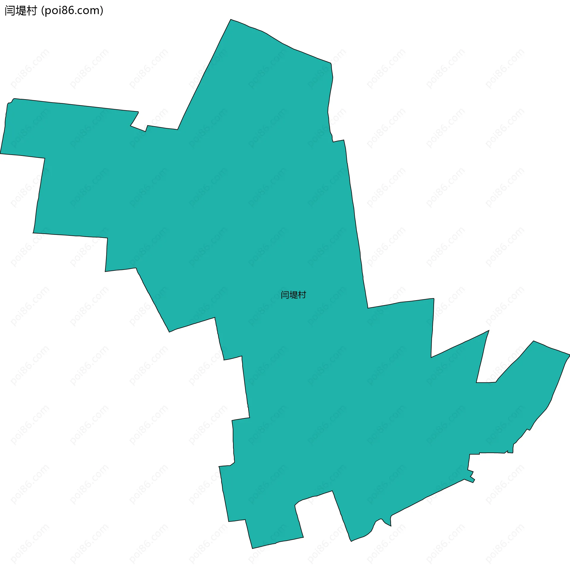 闫堤村边界地图