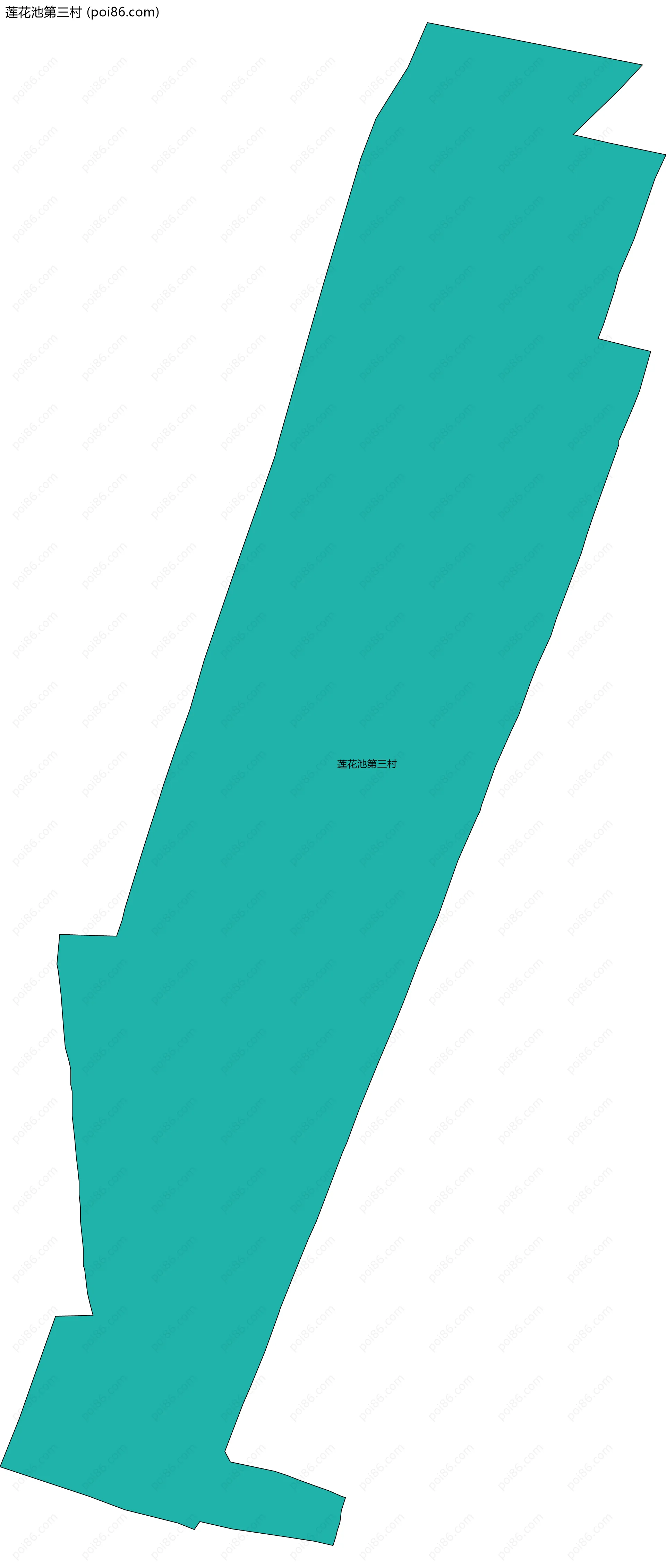 莲花池第三村边界地图