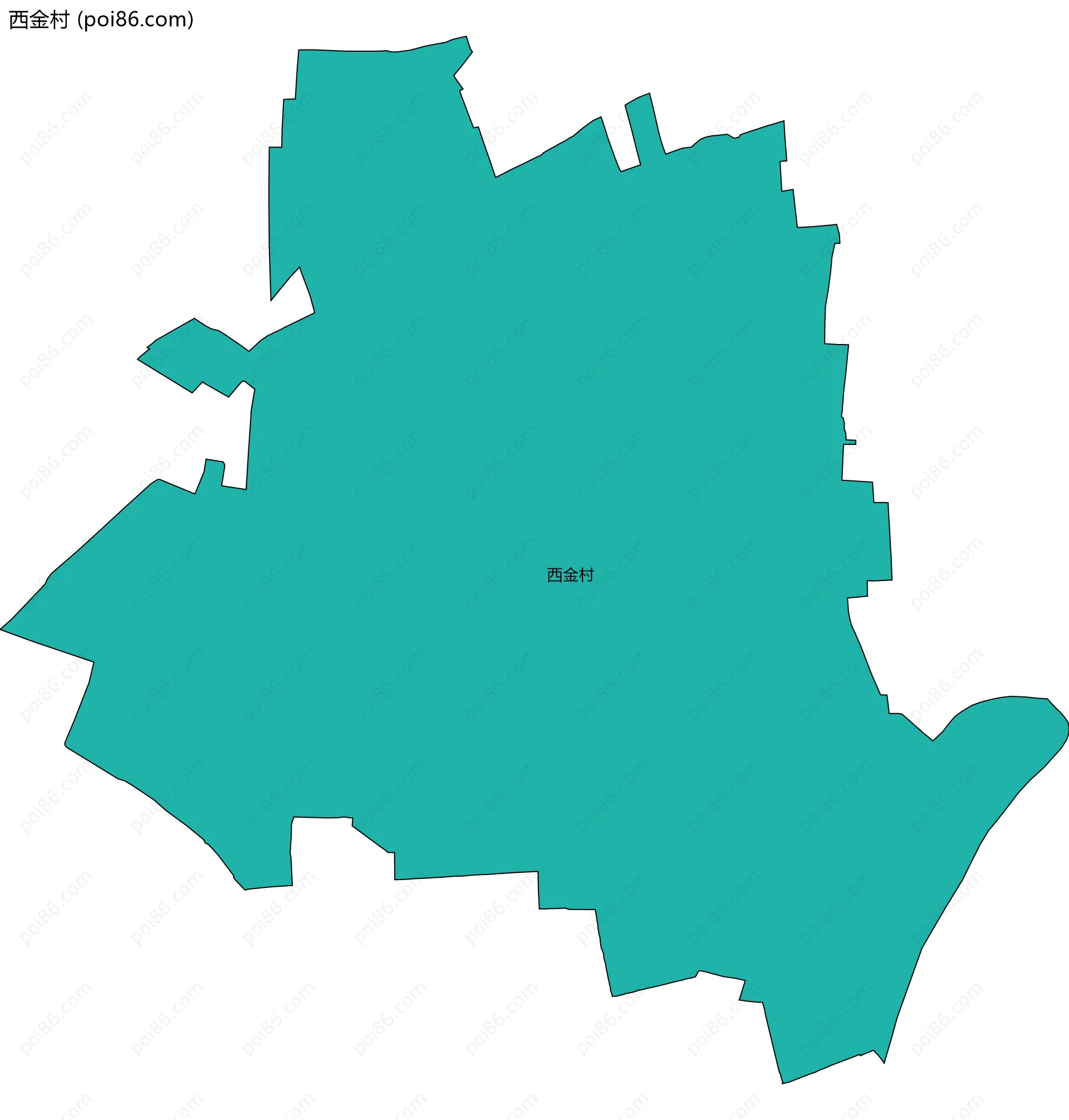 西金村边界地图