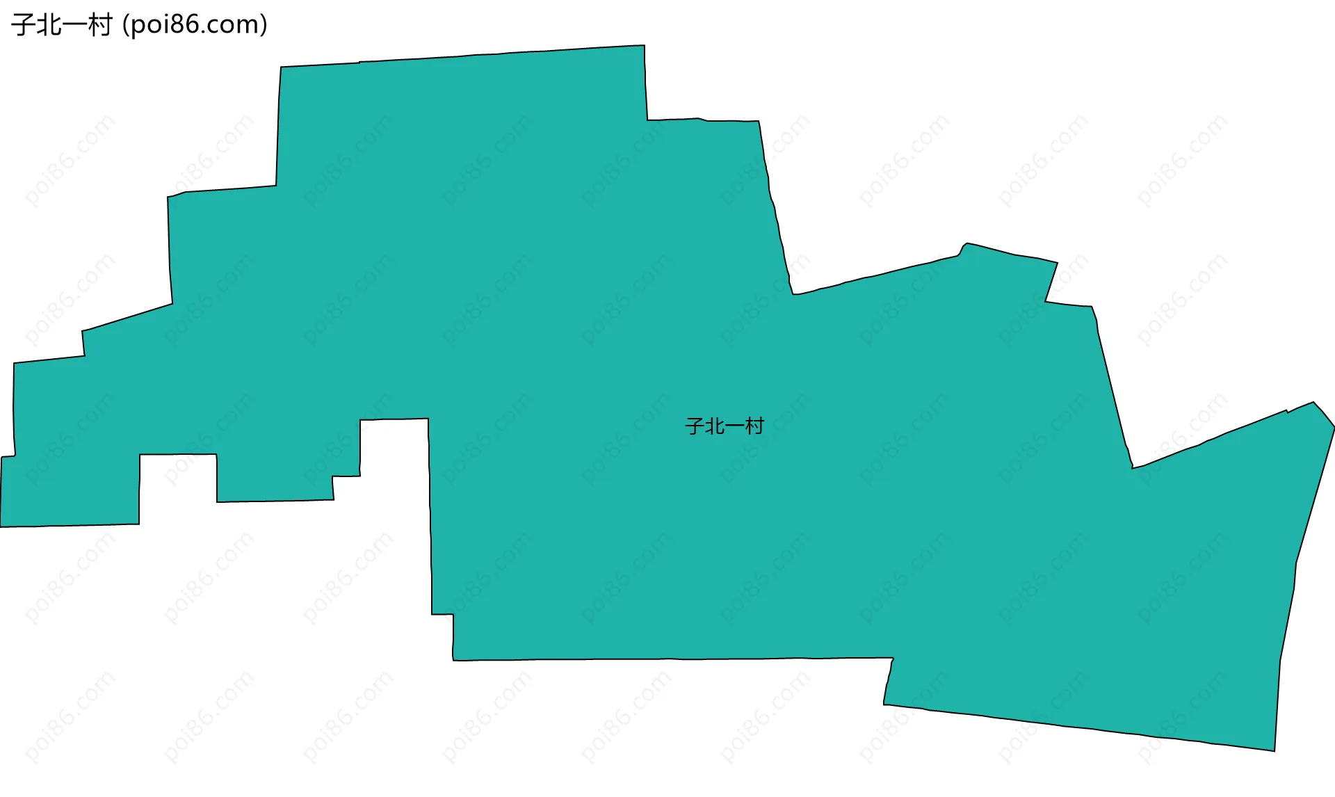 子北一村边界地图