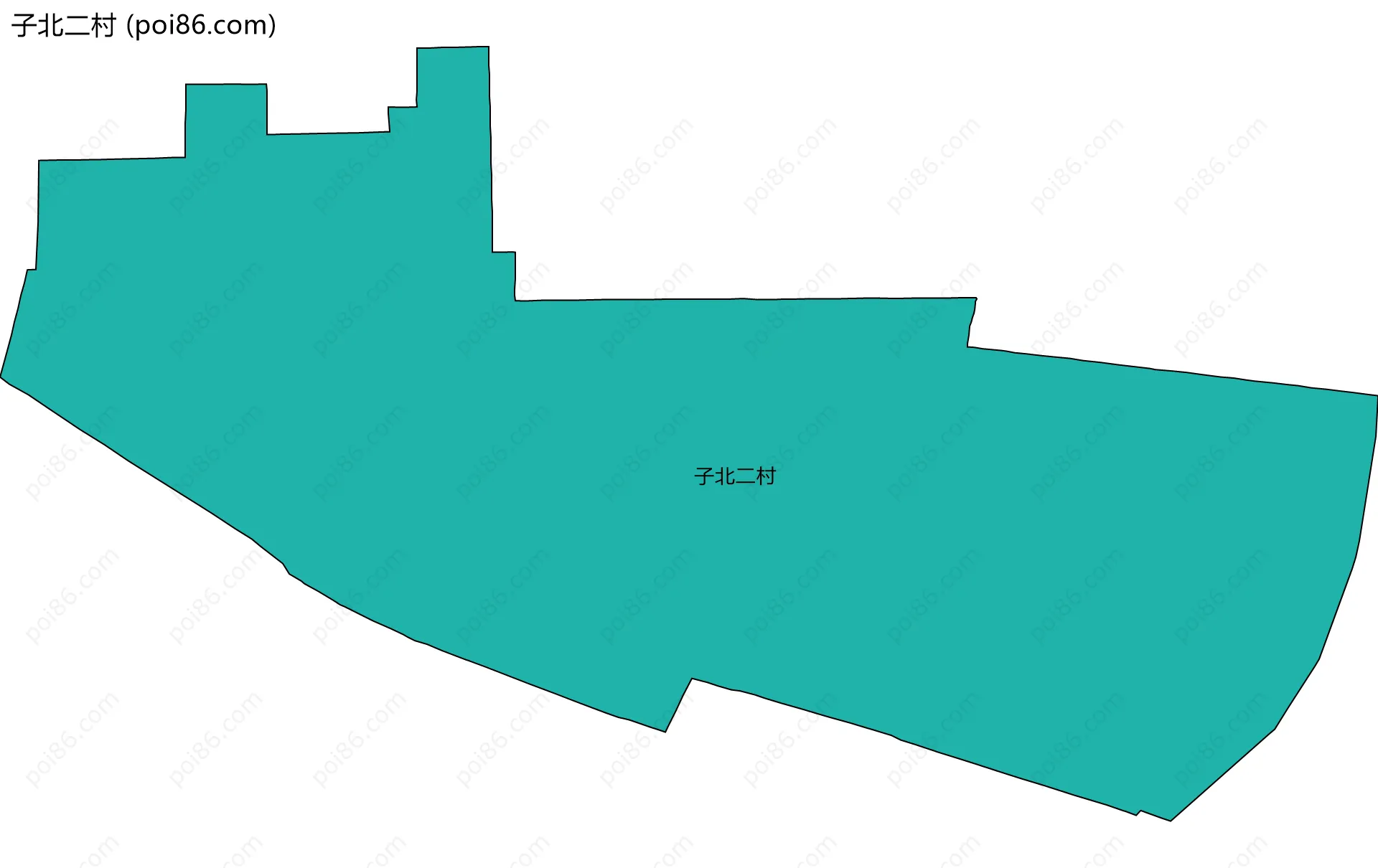 子北二村边界地图