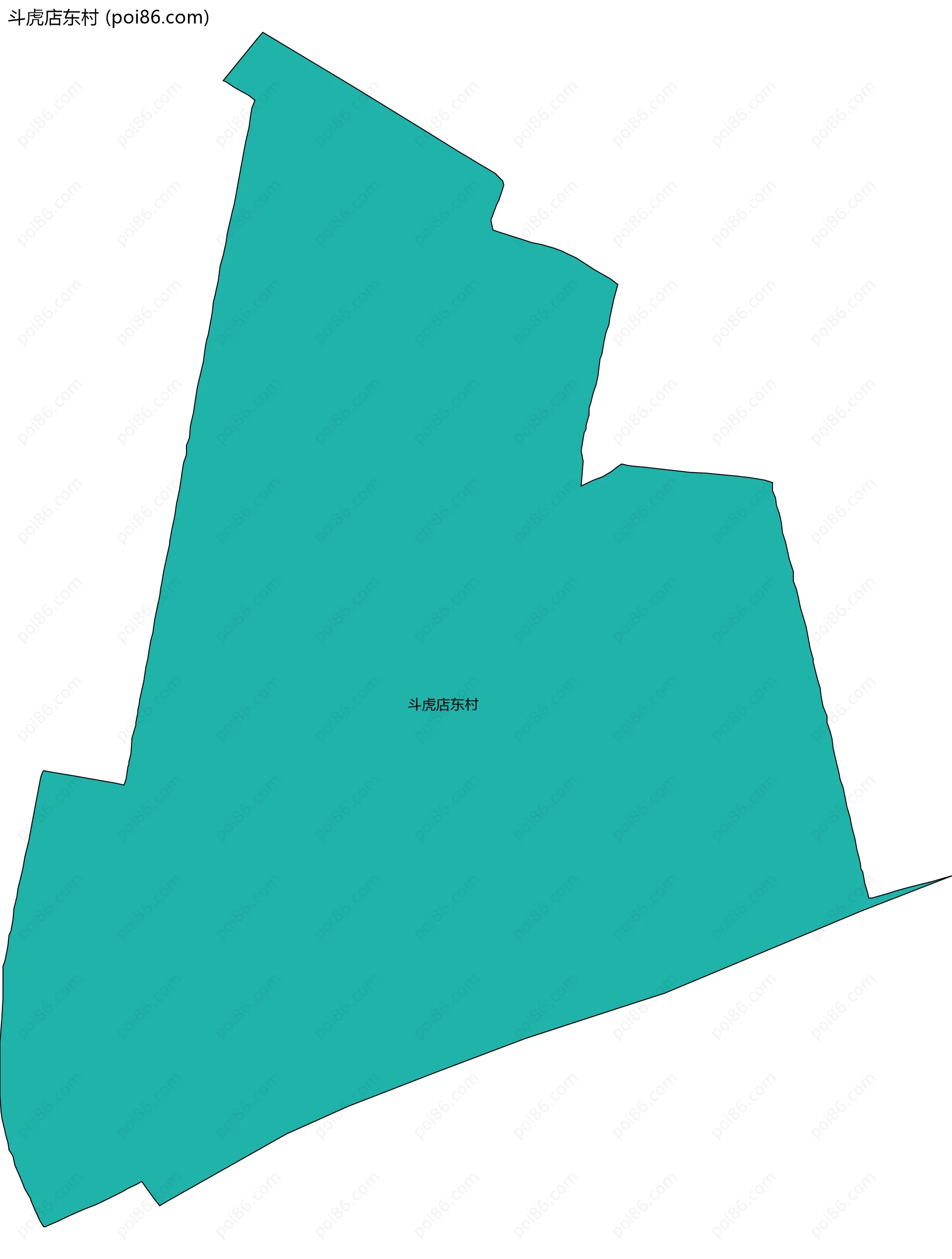 斗虎店东村边界地图