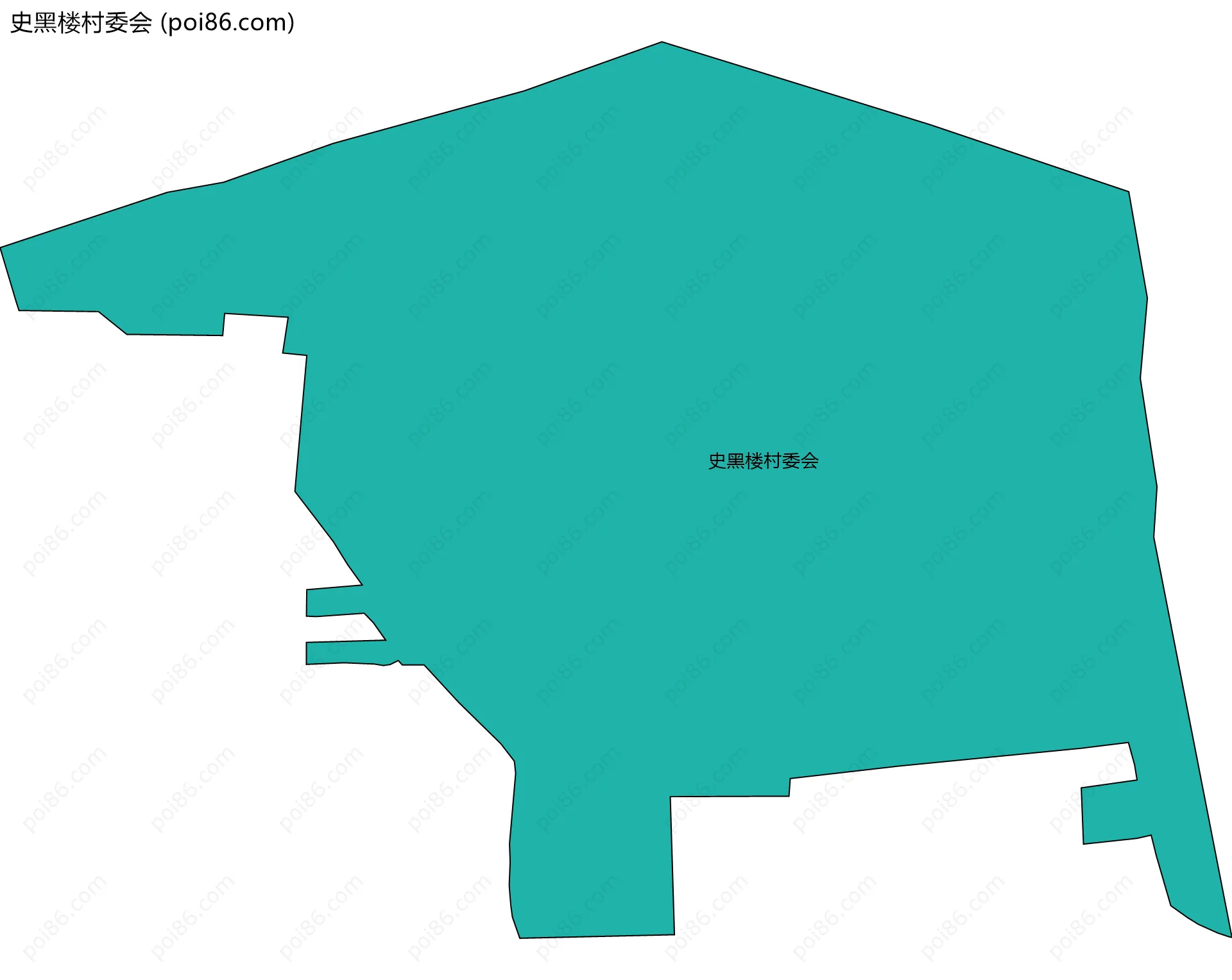 史黑楼村委会边界地图