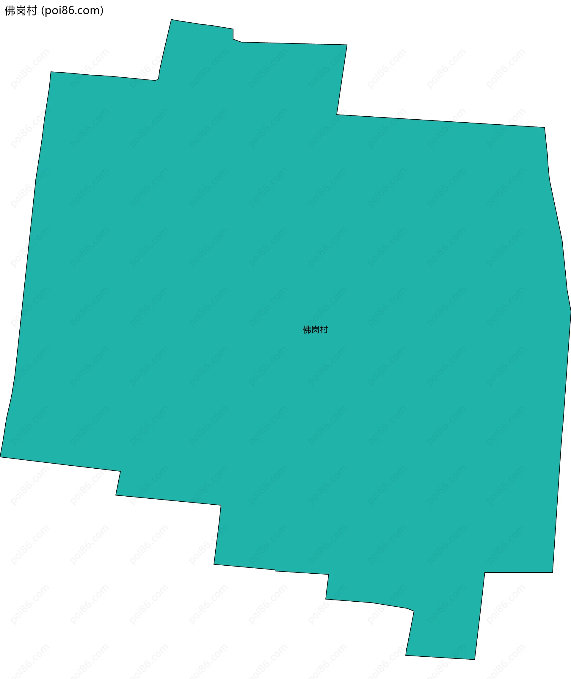 佛岗村边界地图