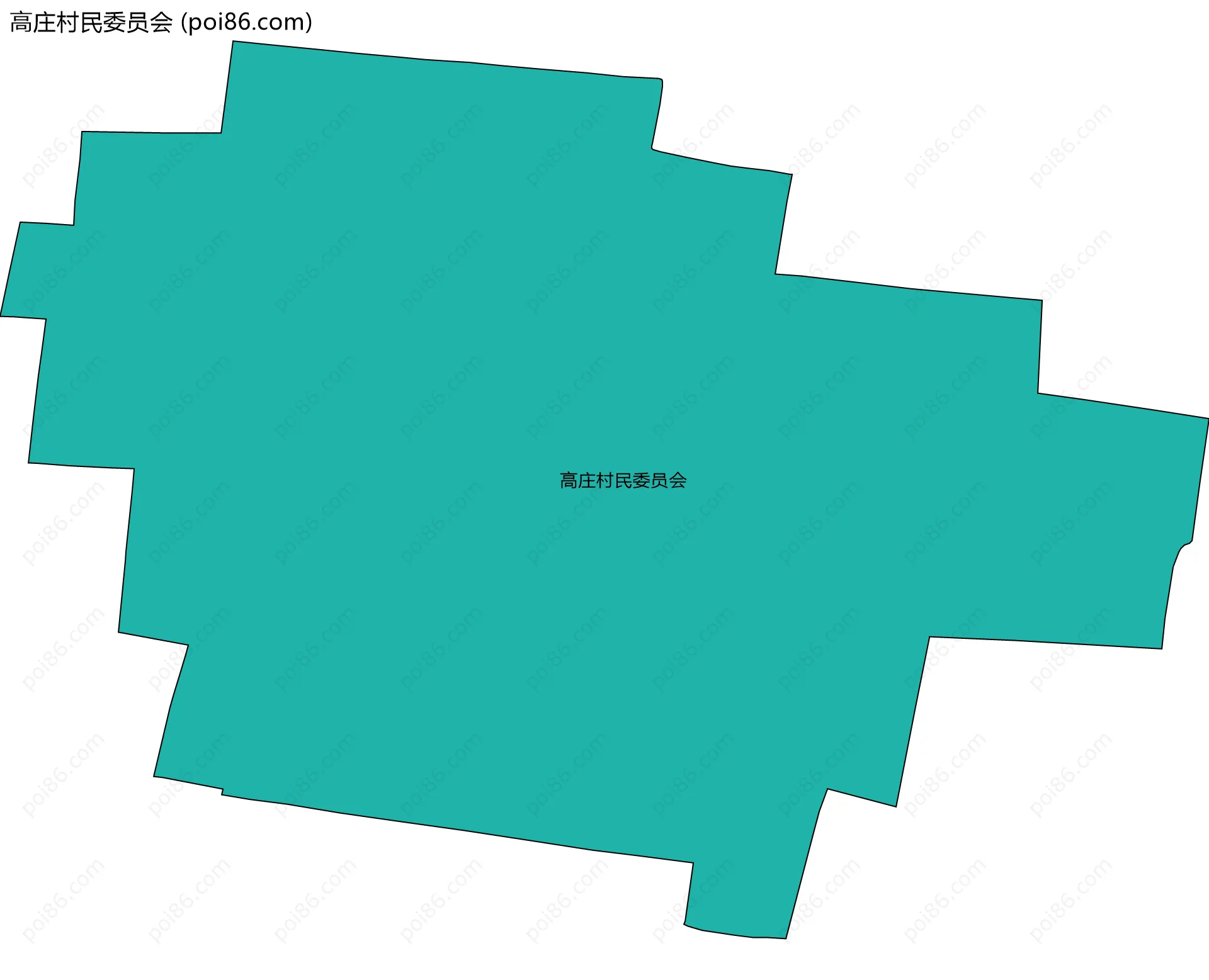 高庄村民委员会边界地图