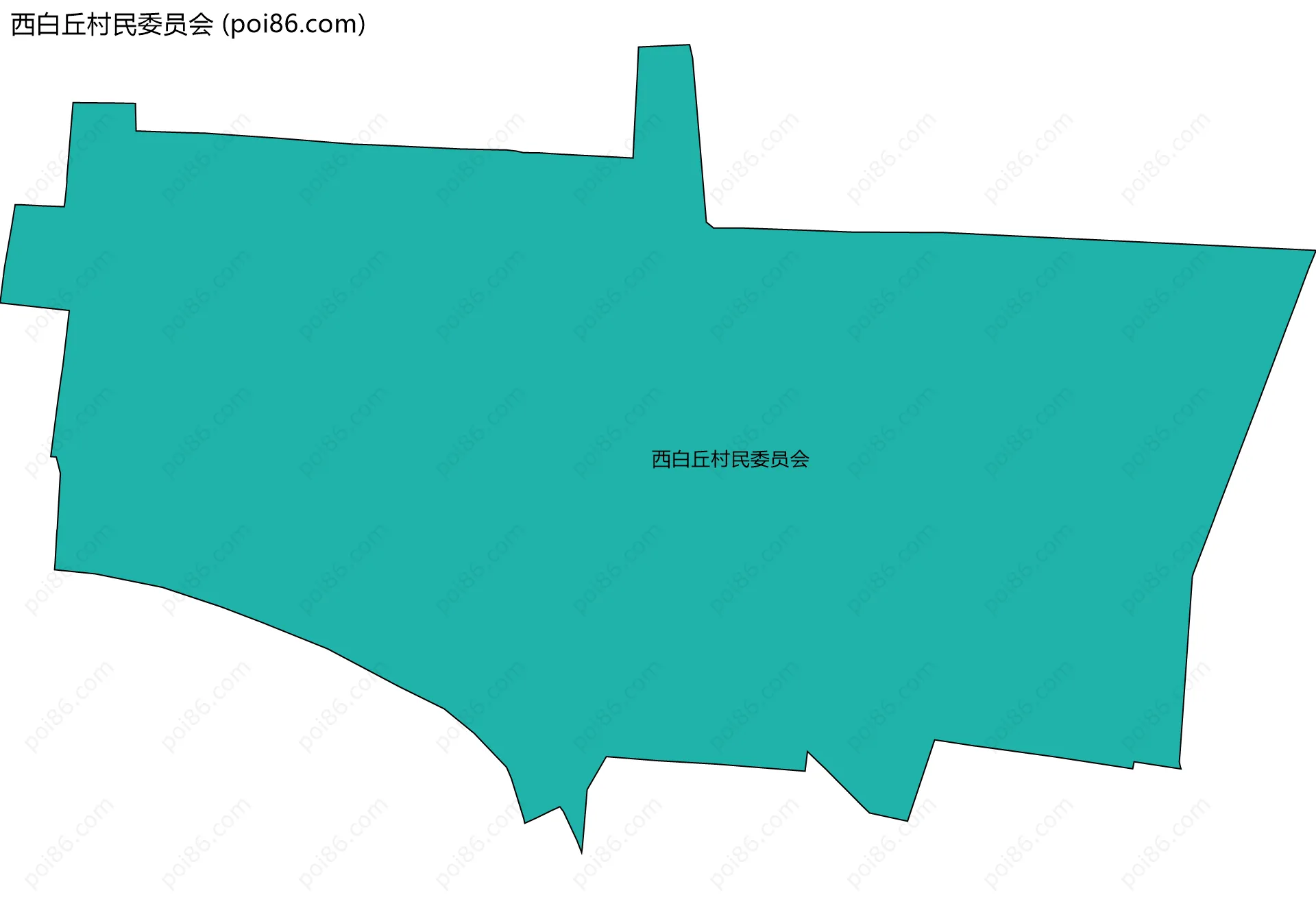 西白丘村民委员会边界地图