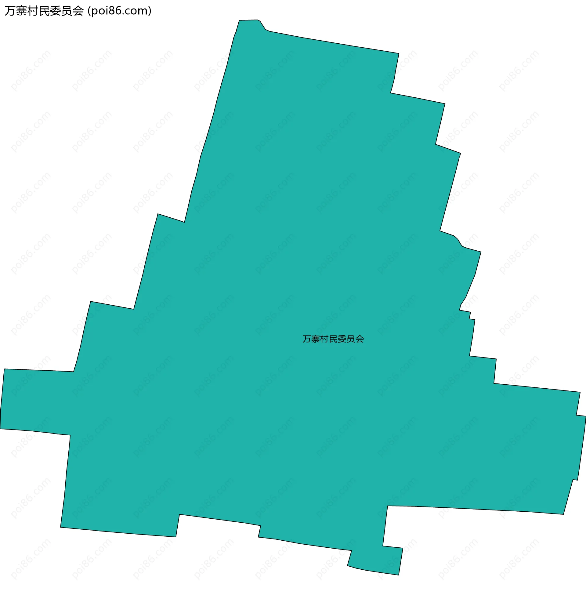 万寨村民委员会边界地图