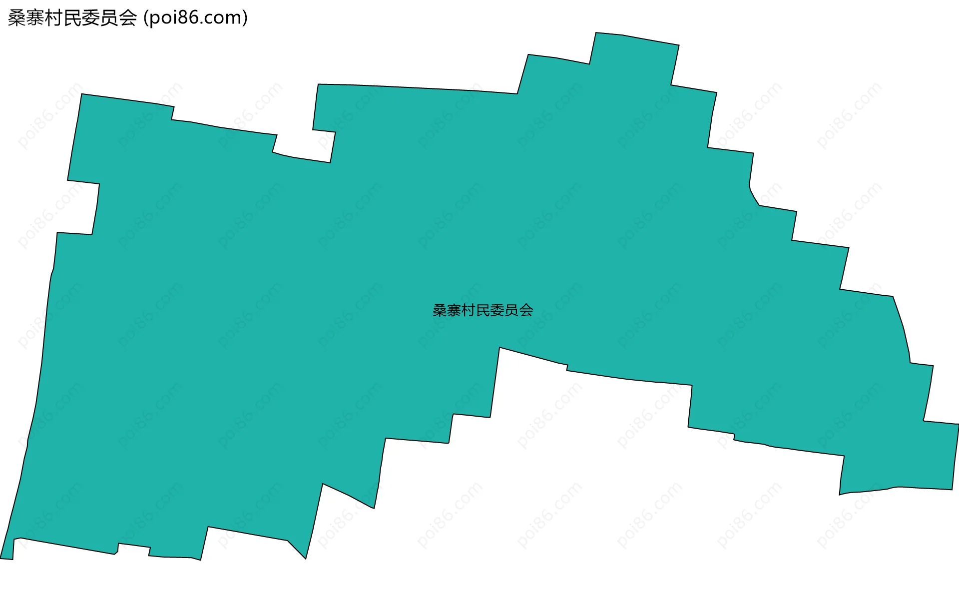 桑寨村民委员会边界地图