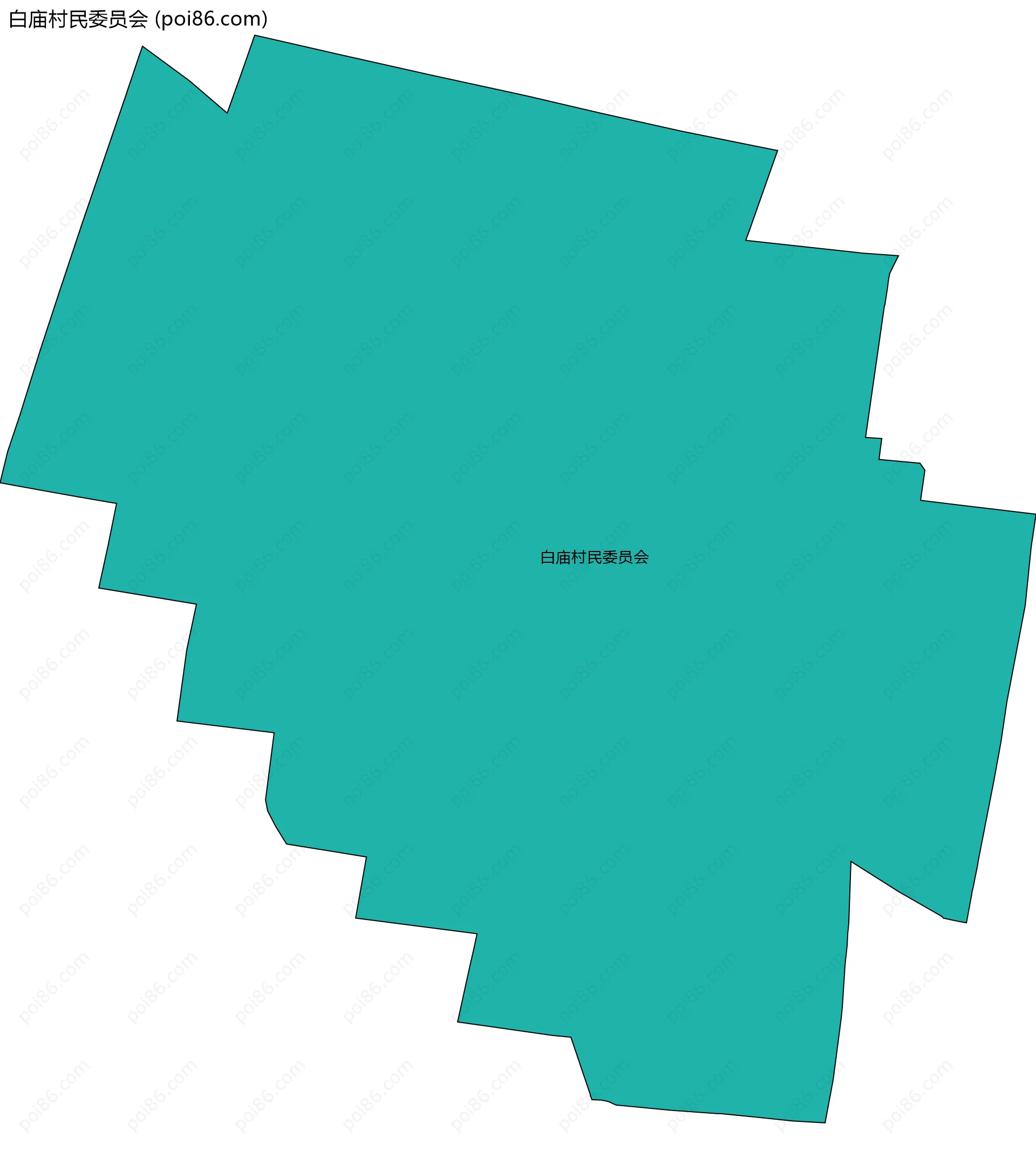 白庙村民委员会边界地图