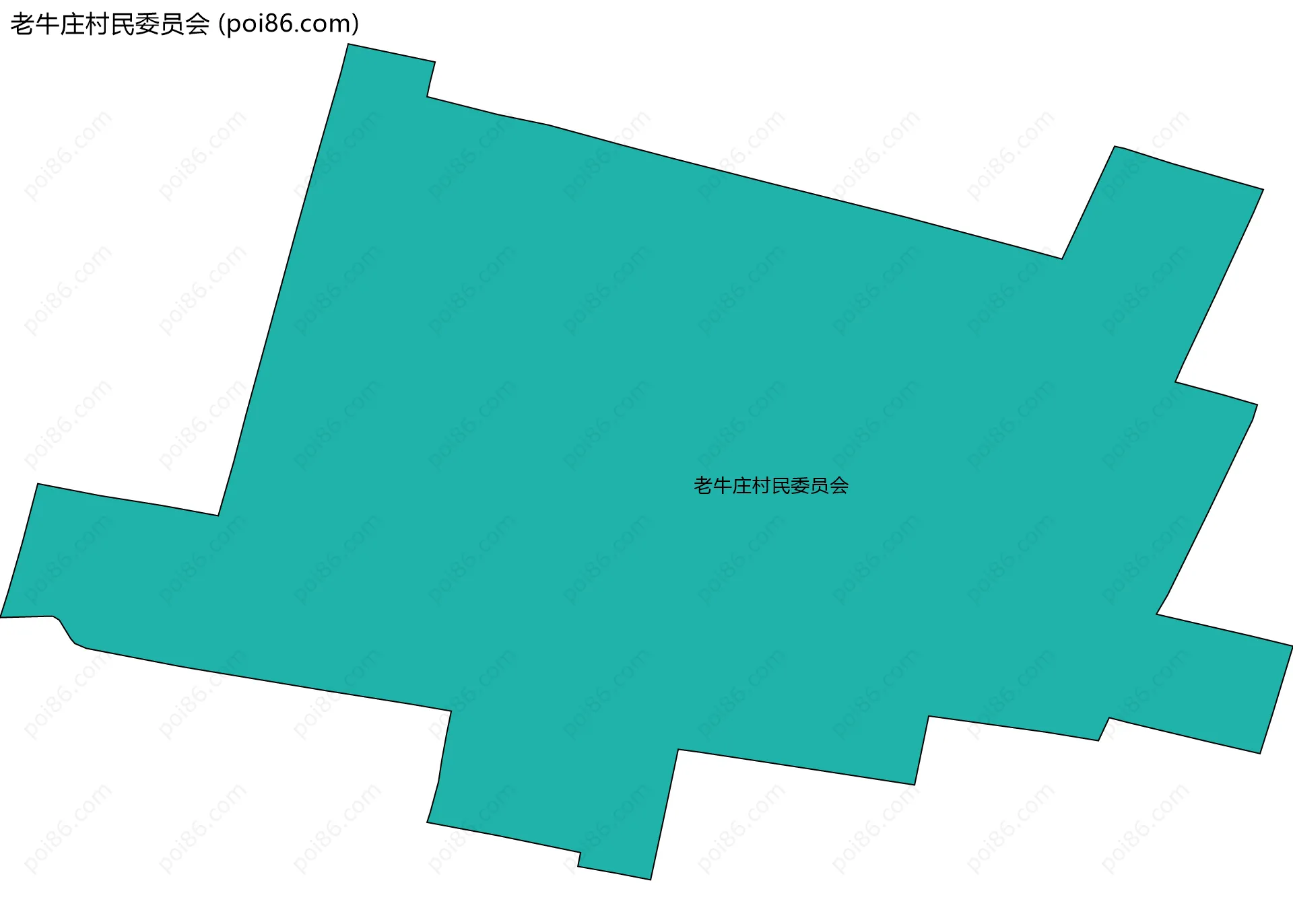 老牛庄村民委员会边界地图