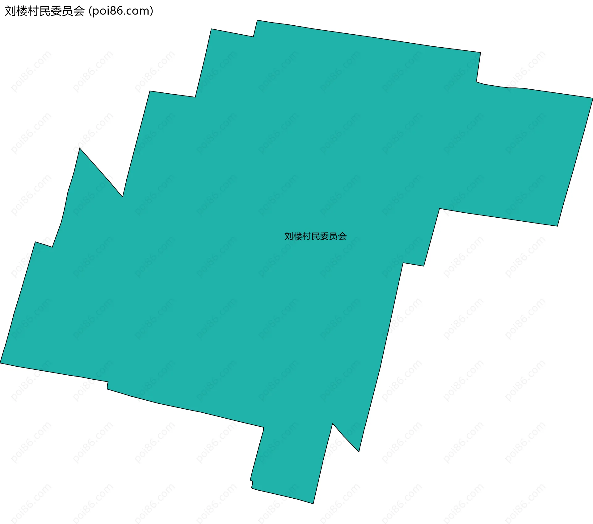 刘楼村民委员会边界地图