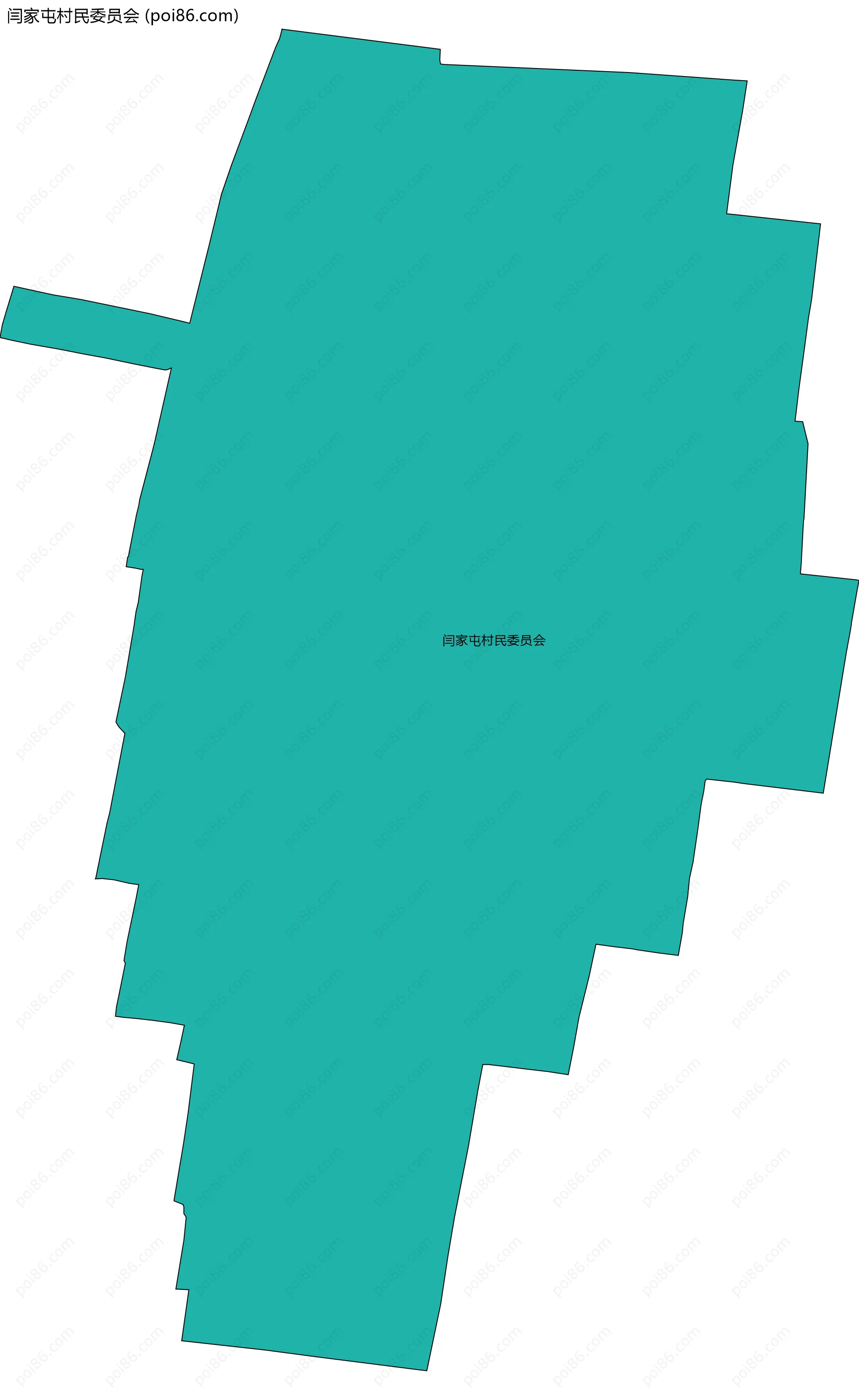 闫家屯村民委员会边界地图