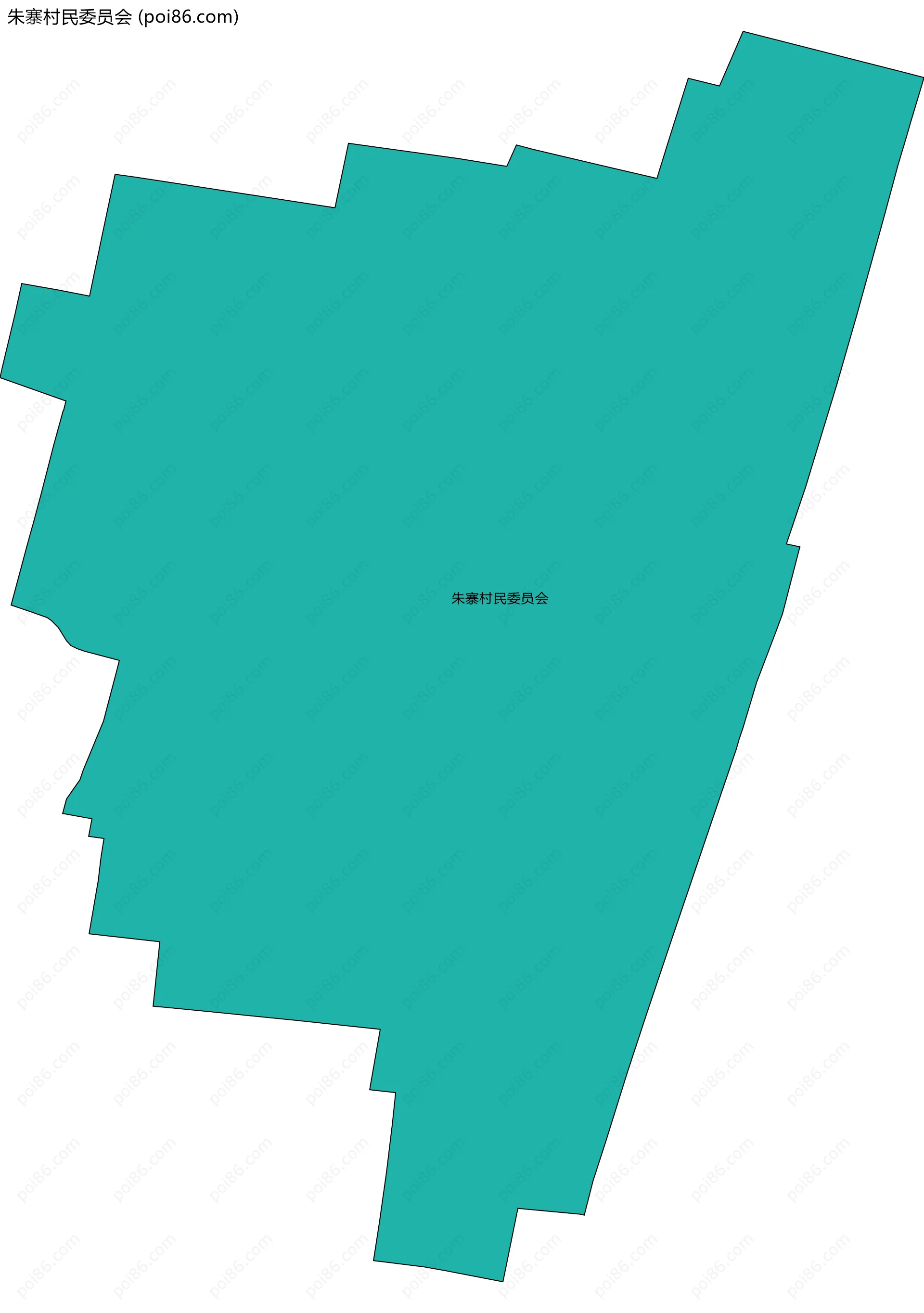 朱寨村民委员会边界地图