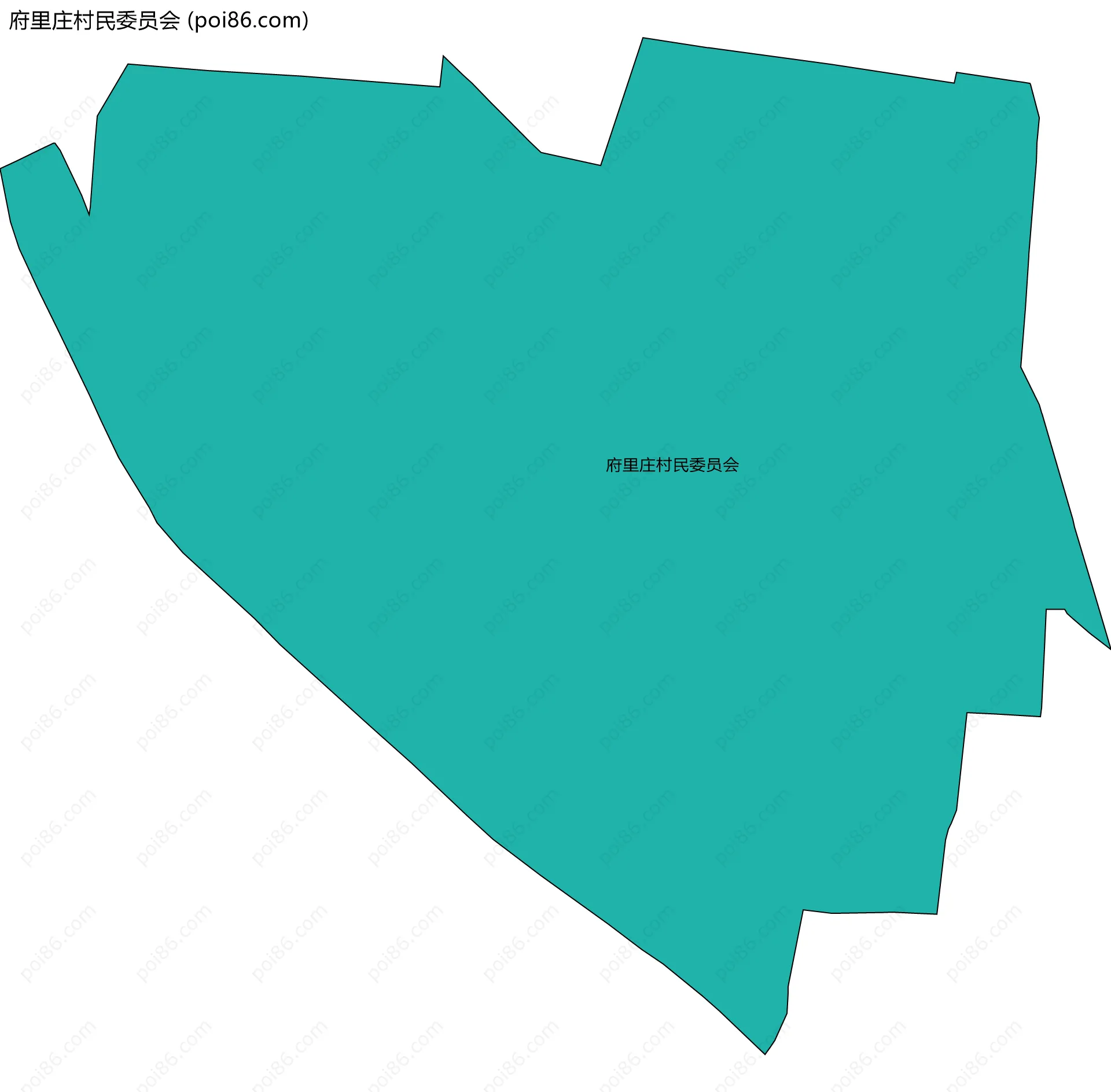 府里庄村民委员会边界地图