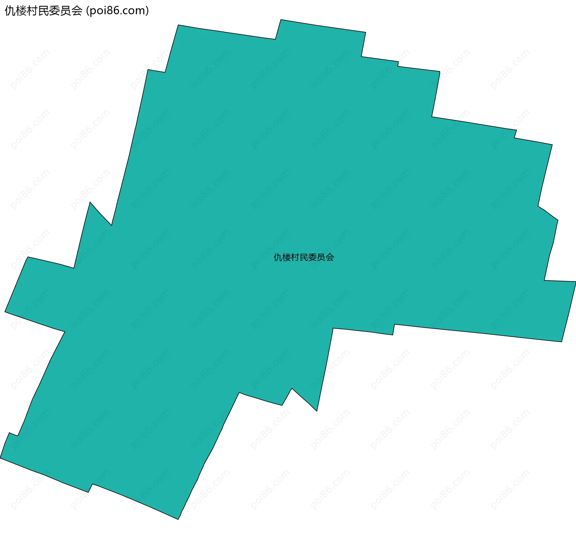 仇楼村民委员会边界地图